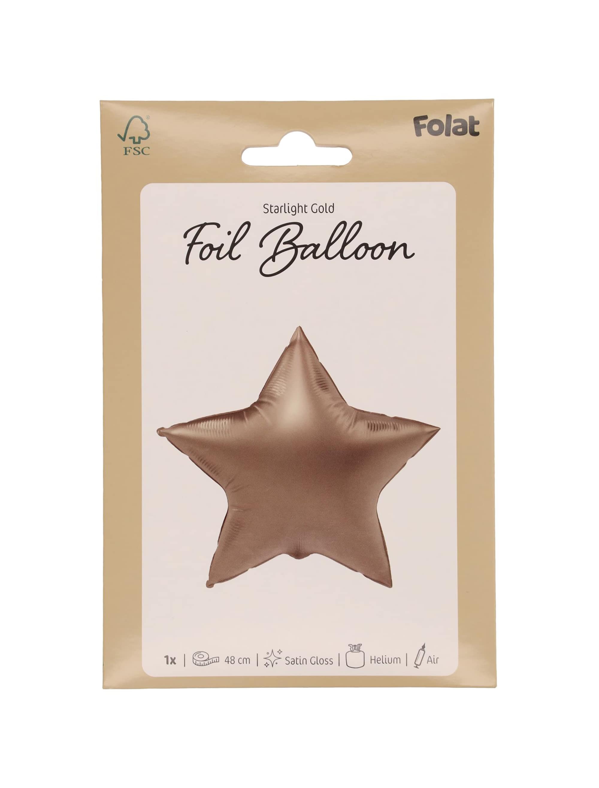 Folienballon Stern S matt gold