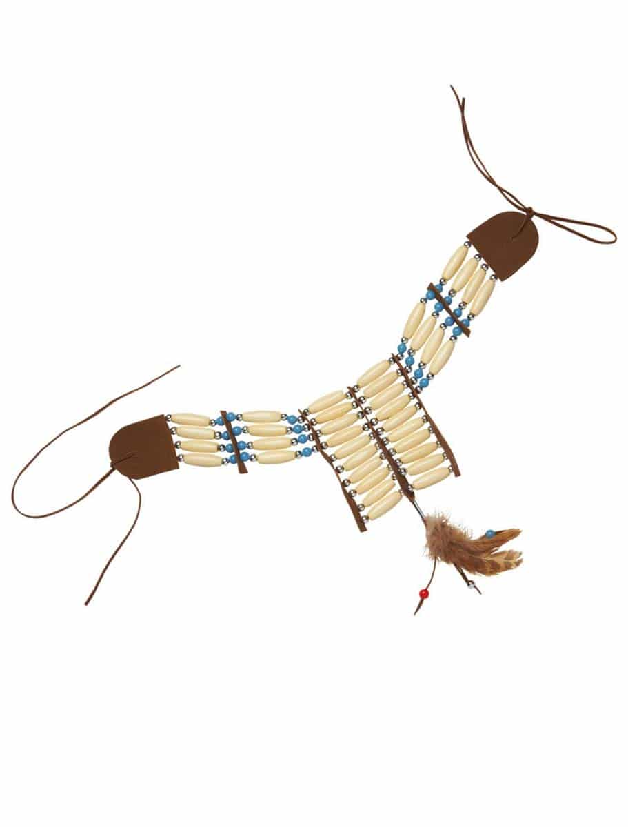 Halskette Indianer mit Perlen