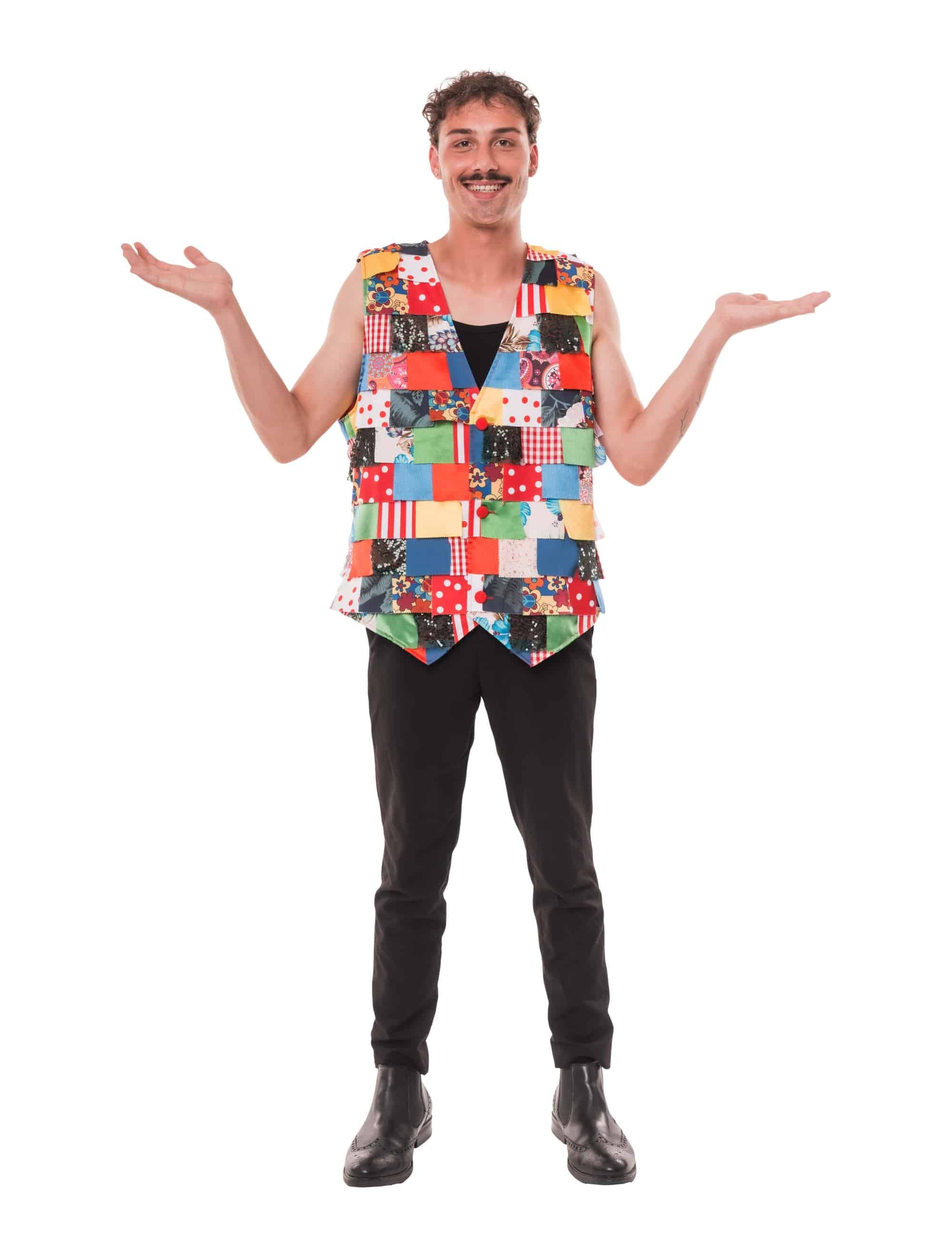 Lappenweste Herren bunt S/M