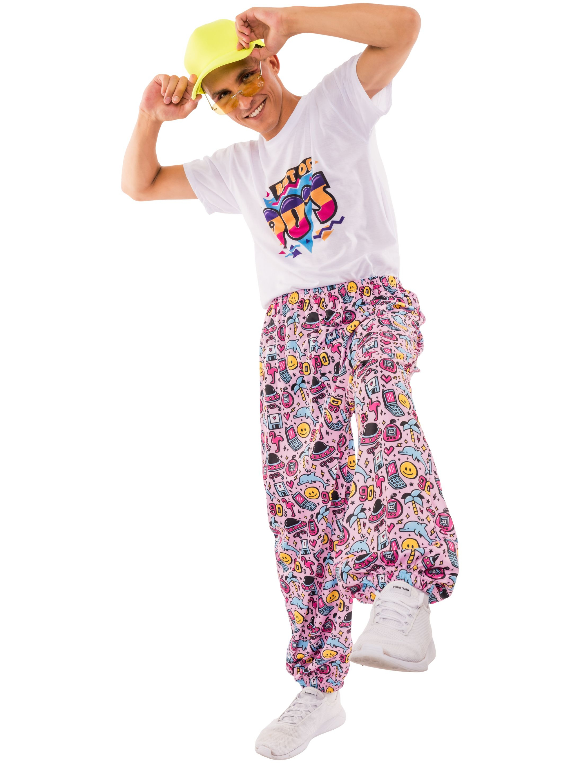 Hose Delfin print Print Herren pink M