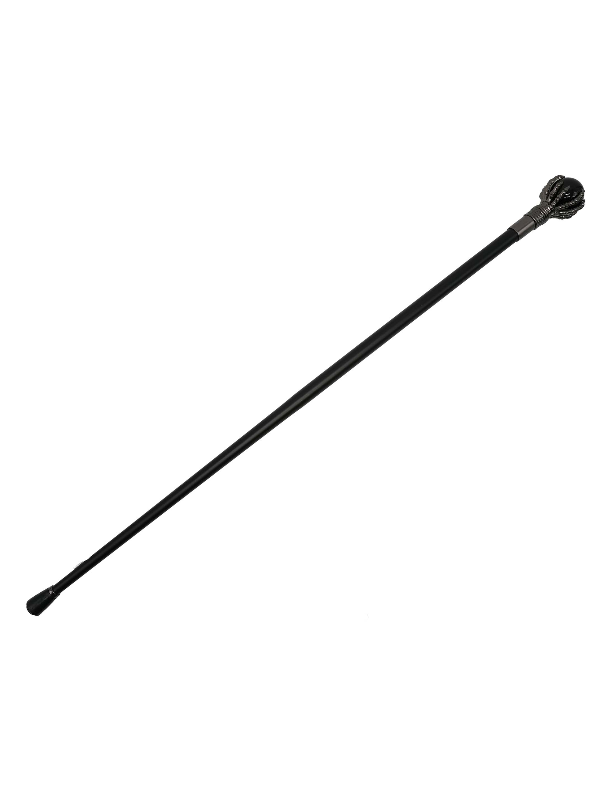 Gehstock mit Glaskugel schwarz