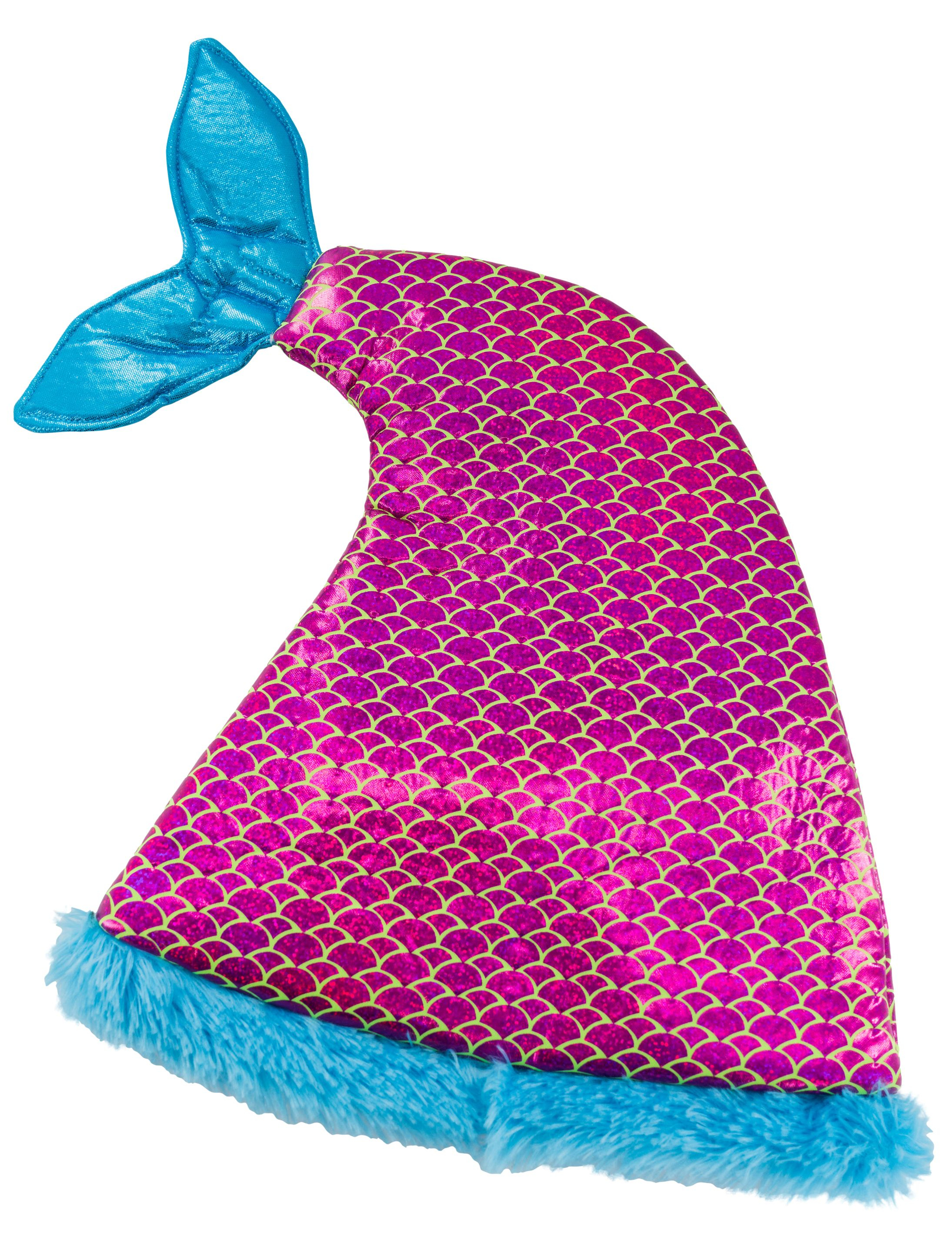 Mütze Flosse Meerjungfrau pink/türkis