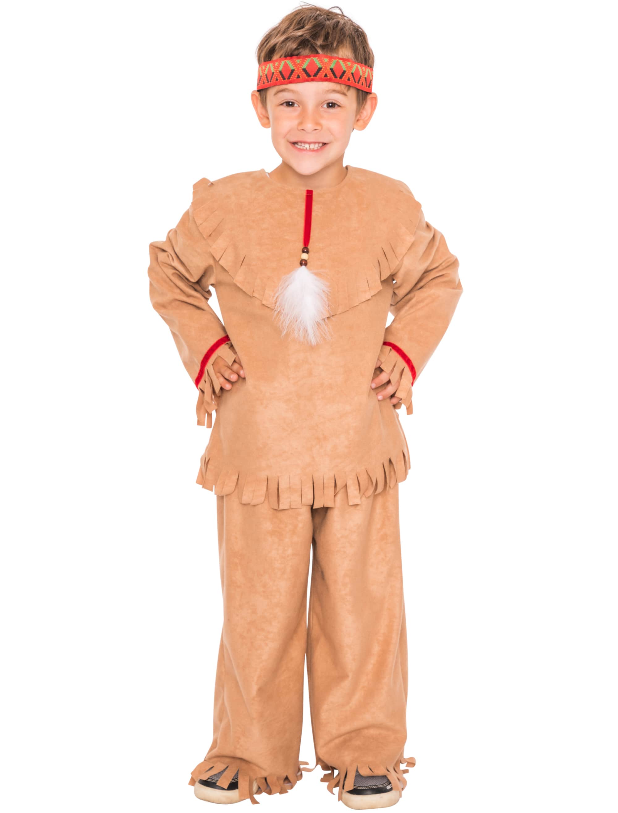 Indianer Kinder 2-tlg. braun 128