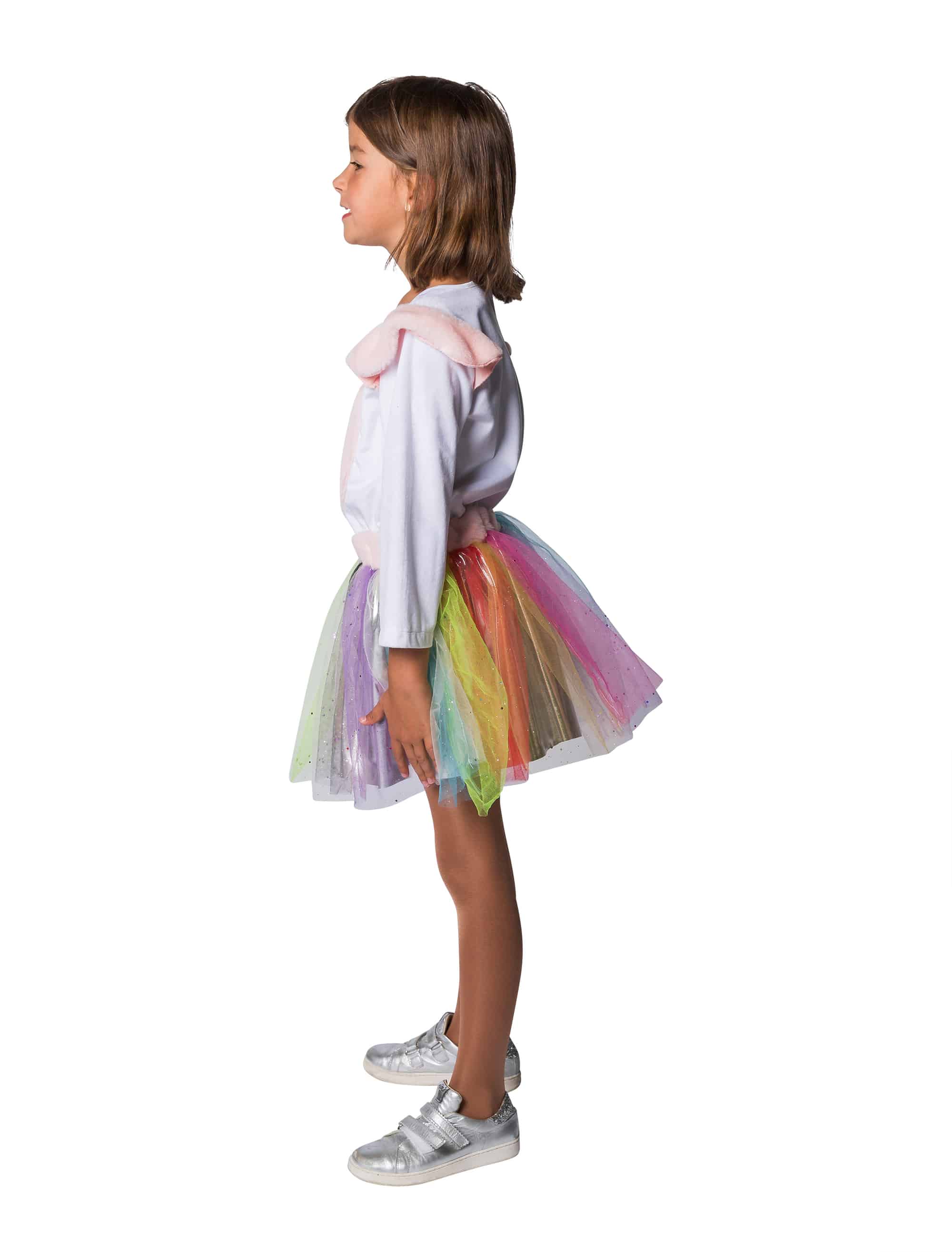 Kleid Einhorn Kinder mehrfarbig 140