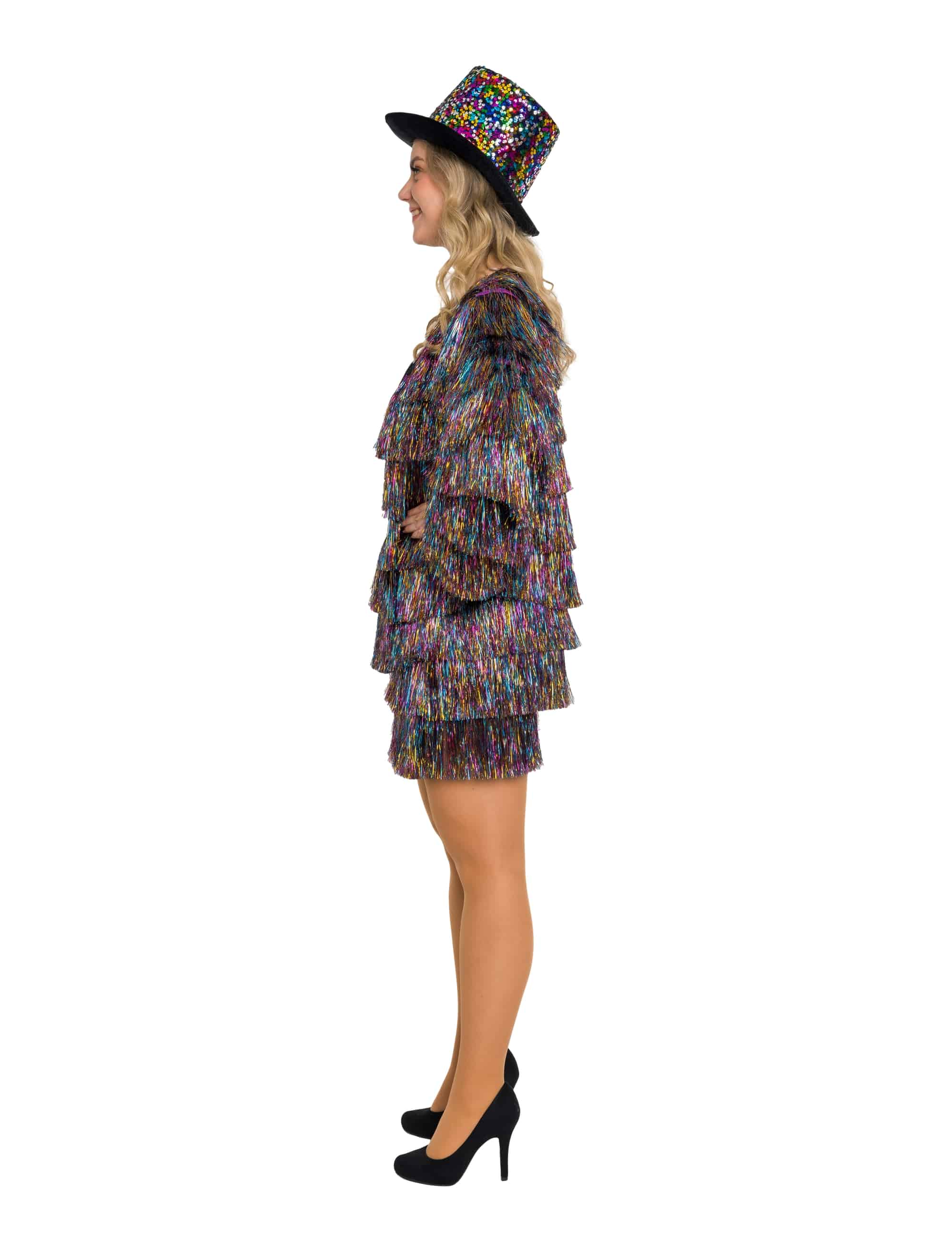 Rock Lametta fein Damen bunt S/M