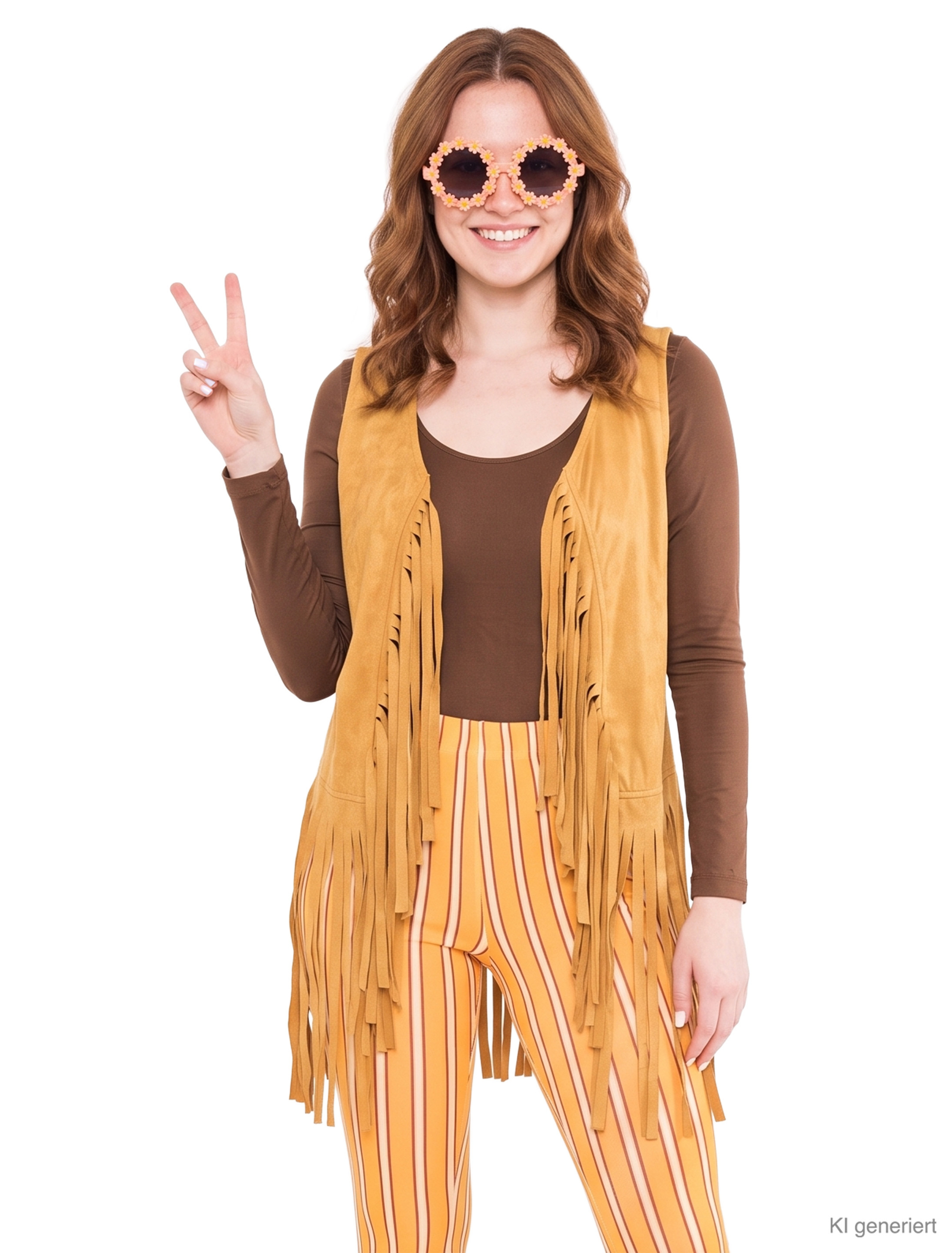 Weste Hippie braun one size