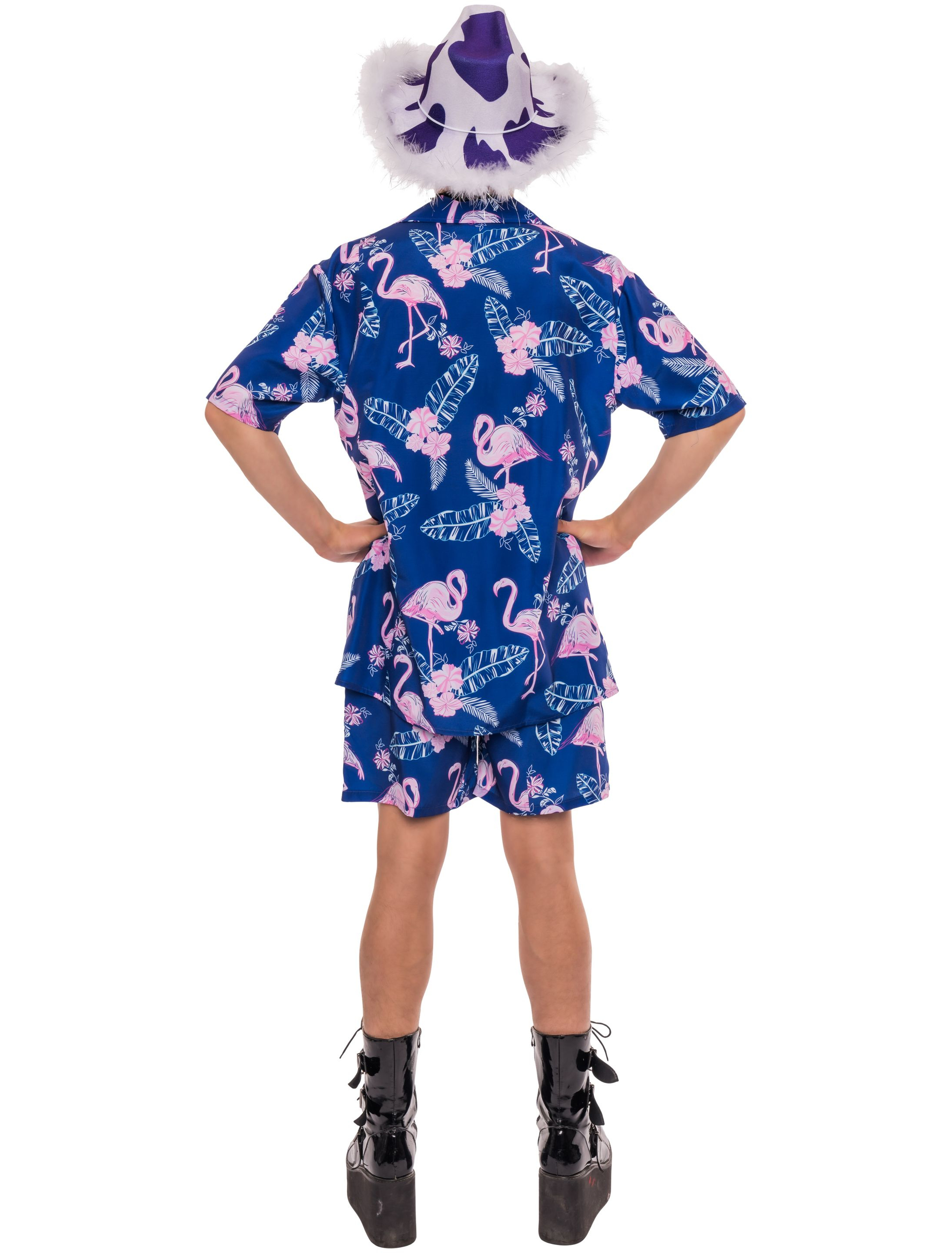 Set Hawaii 2-tlg. Print Herren blau M