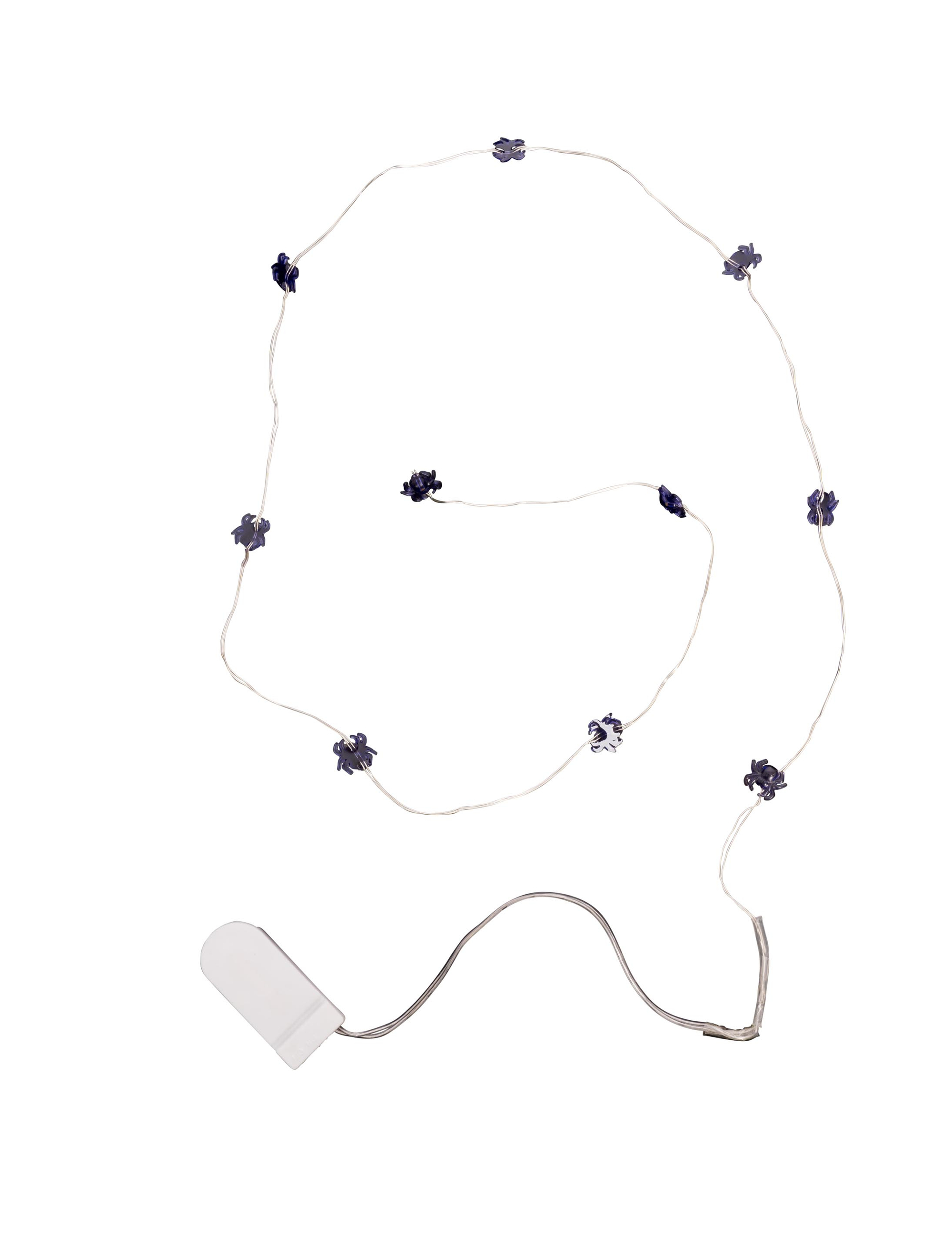 LED Lichterkette Spinnen 1m lila