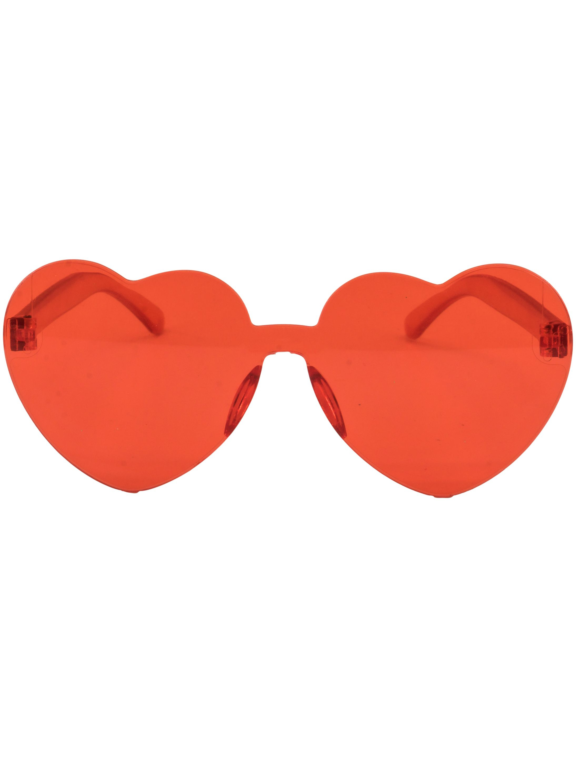 Brille Herz ohne Rahmen rot
