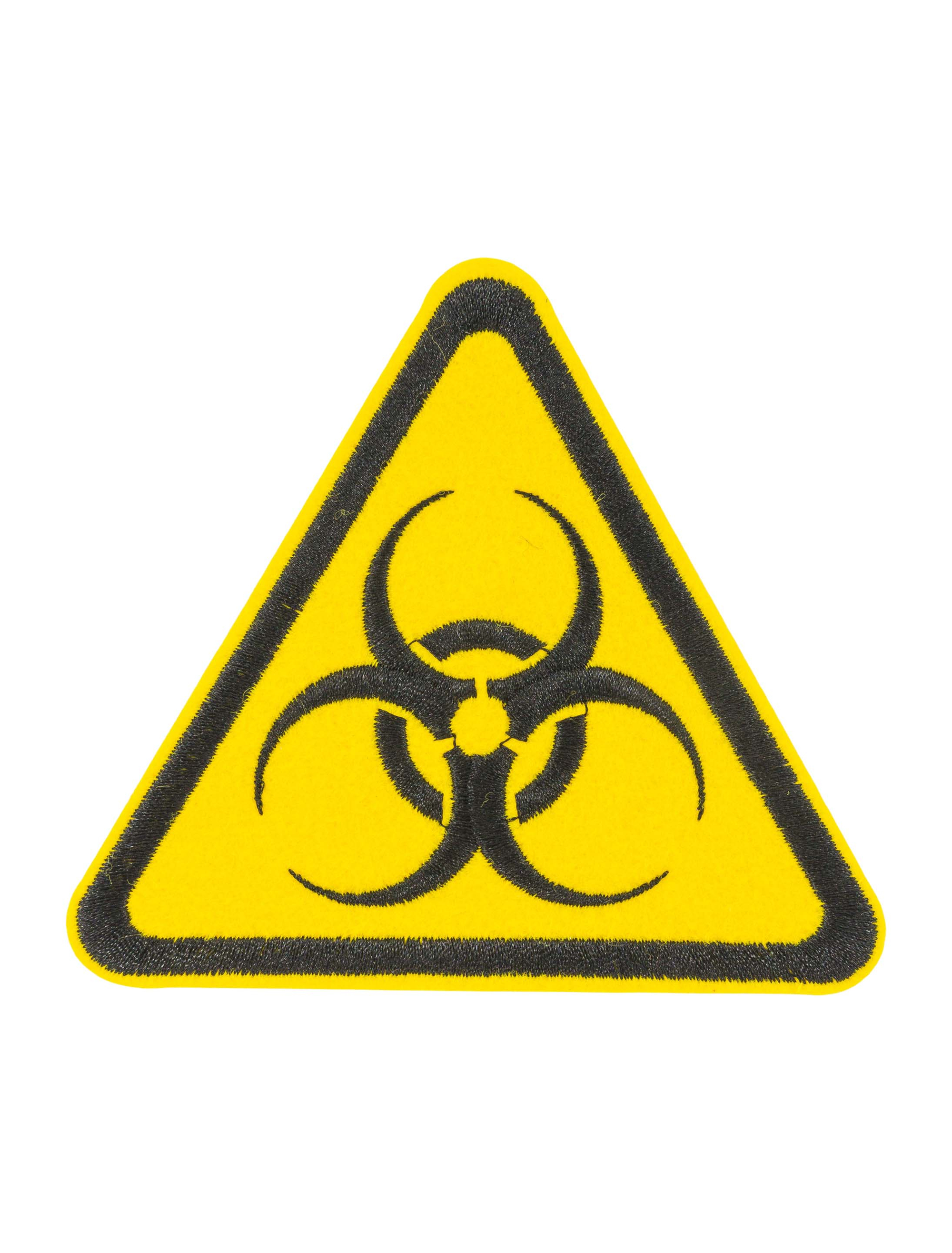 Bügelpatch Bio Hazard 9,5cm schwarz/gelb