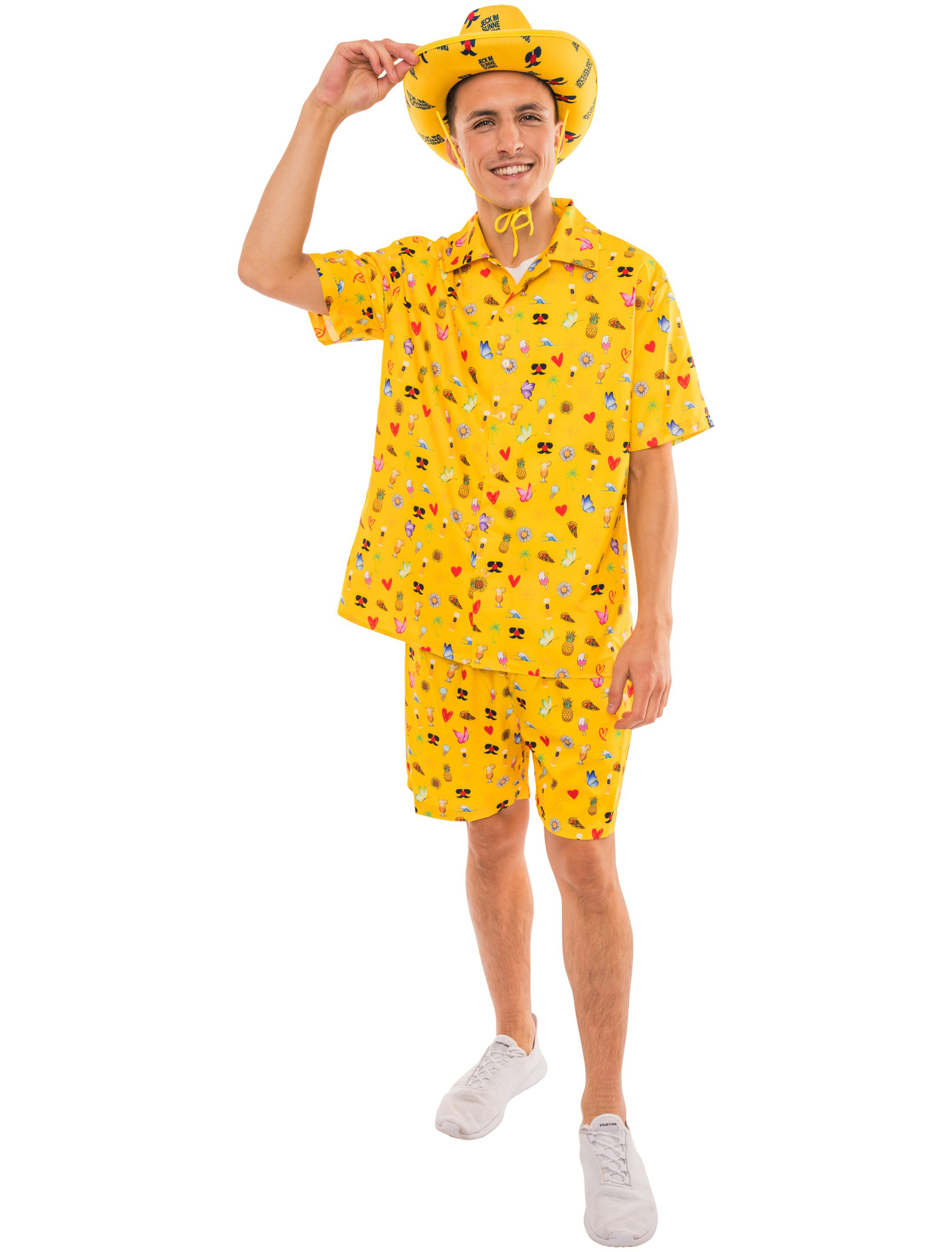 JIS Shirt & Hose Jeck im Sunnesching 2-tlg. Herren gelb S-M