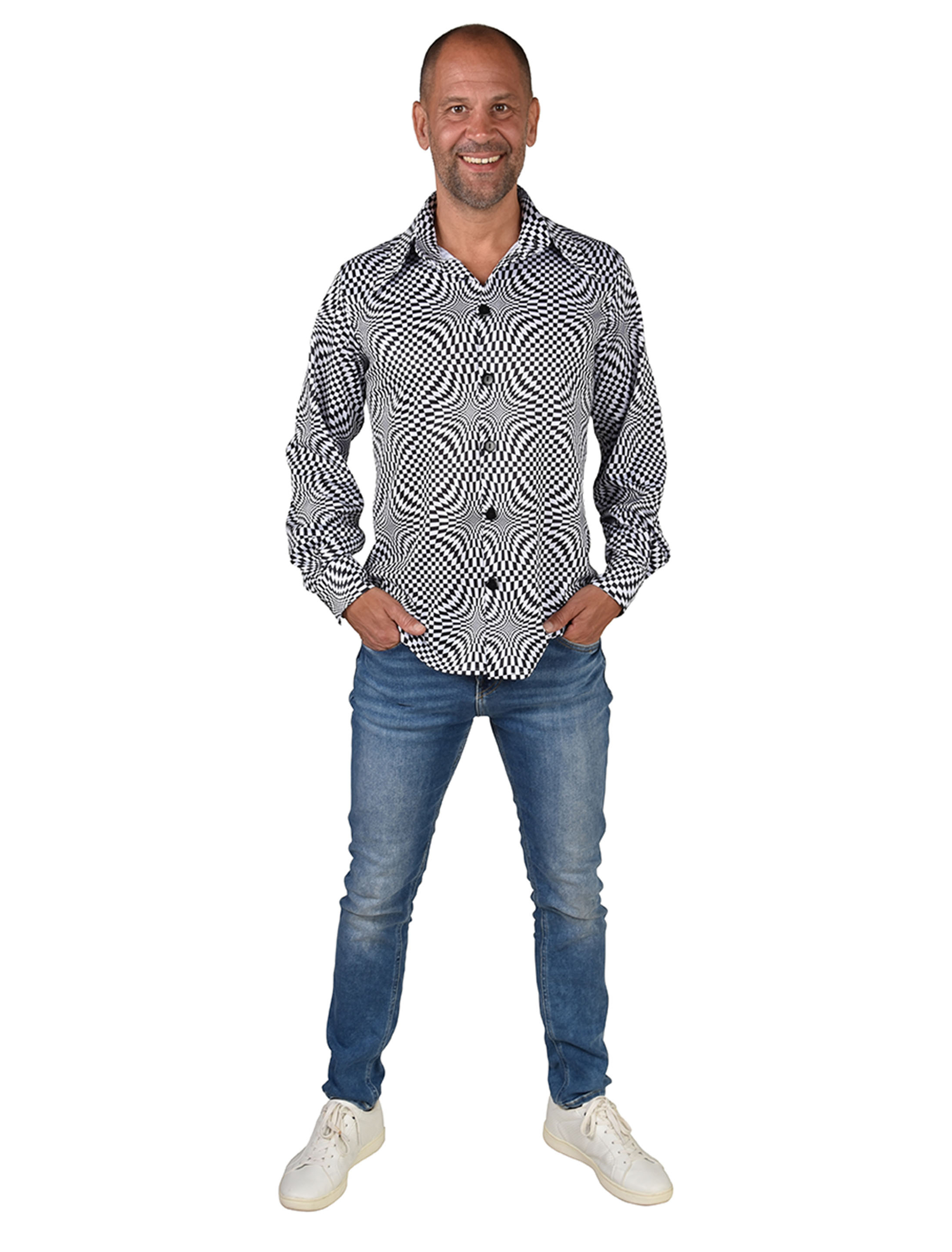 Hemd Hypnotic kariert Herren schwarz/weiß S/M
