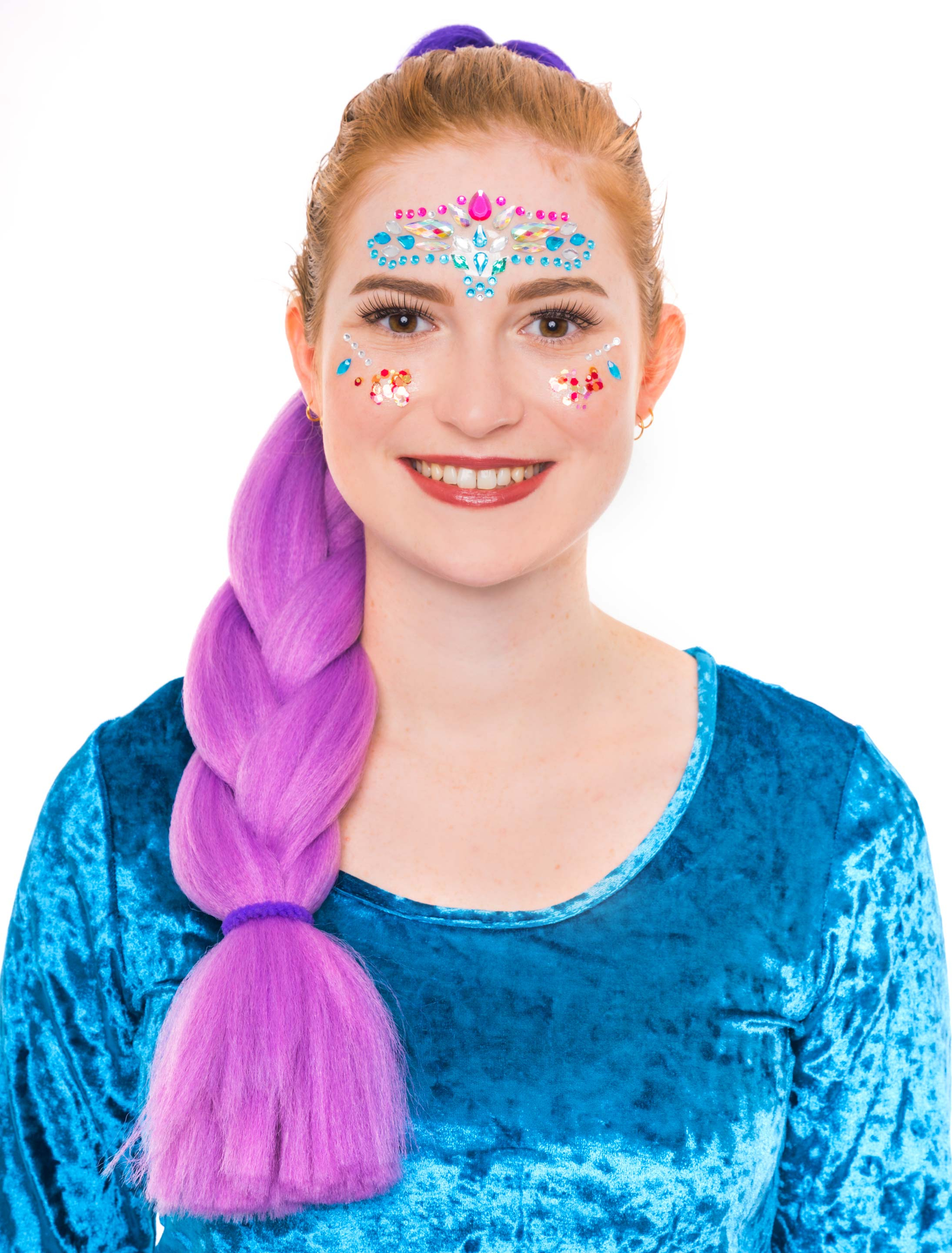 Braids 61cm violett Einheitsgröße