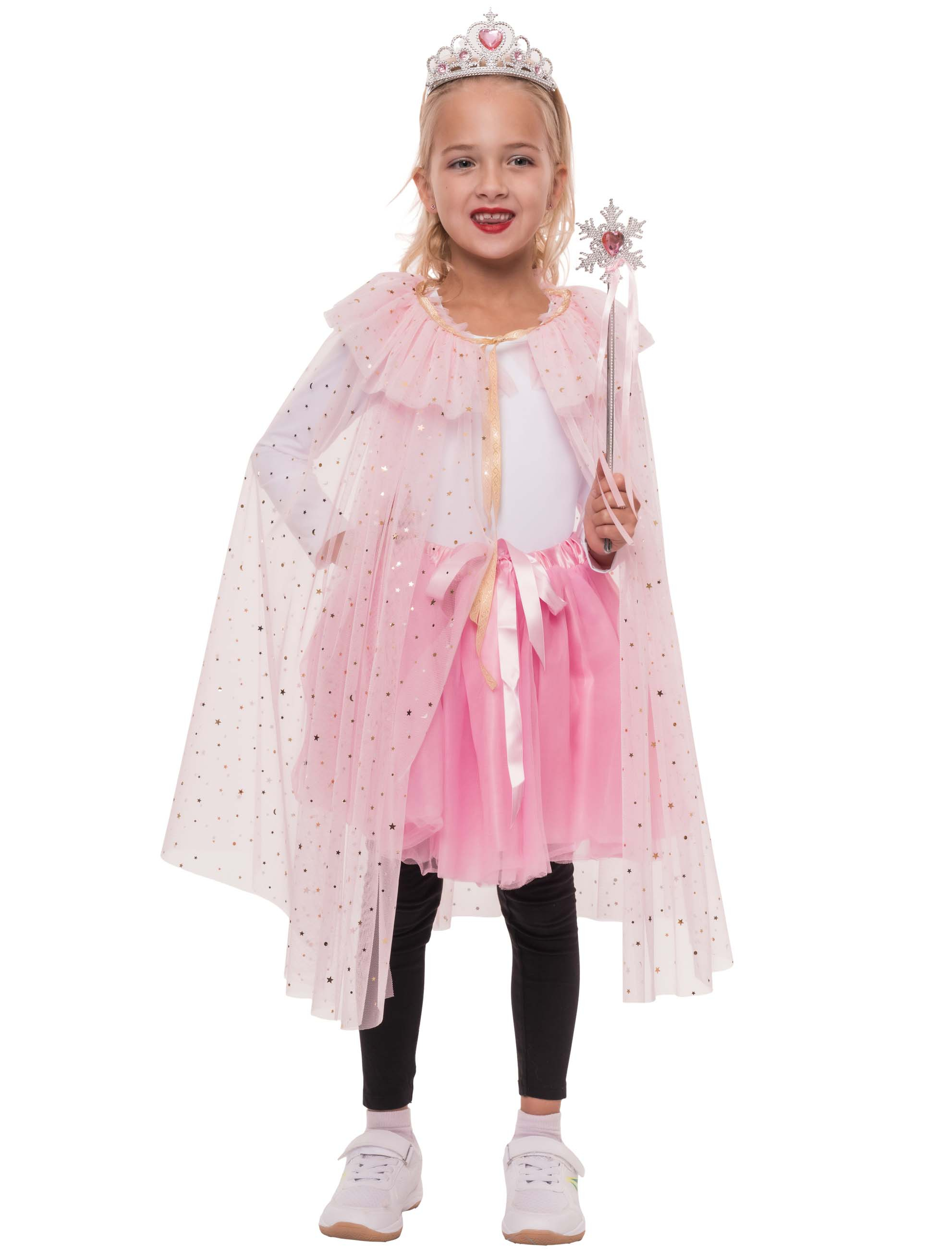 Set Prinzessin 3-tlg. Kinder rosa one size