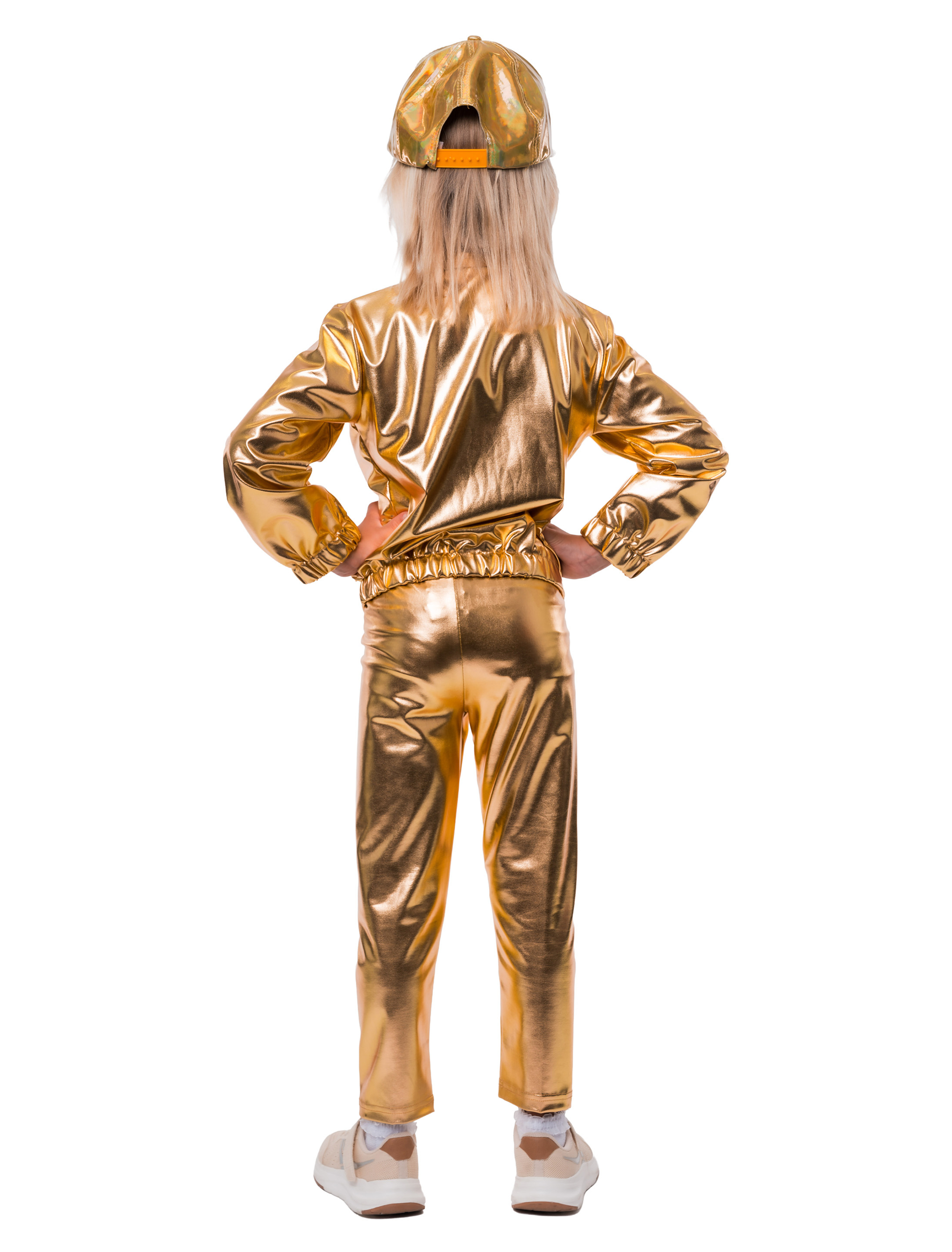 Jacke Metallic Kinder gold 128