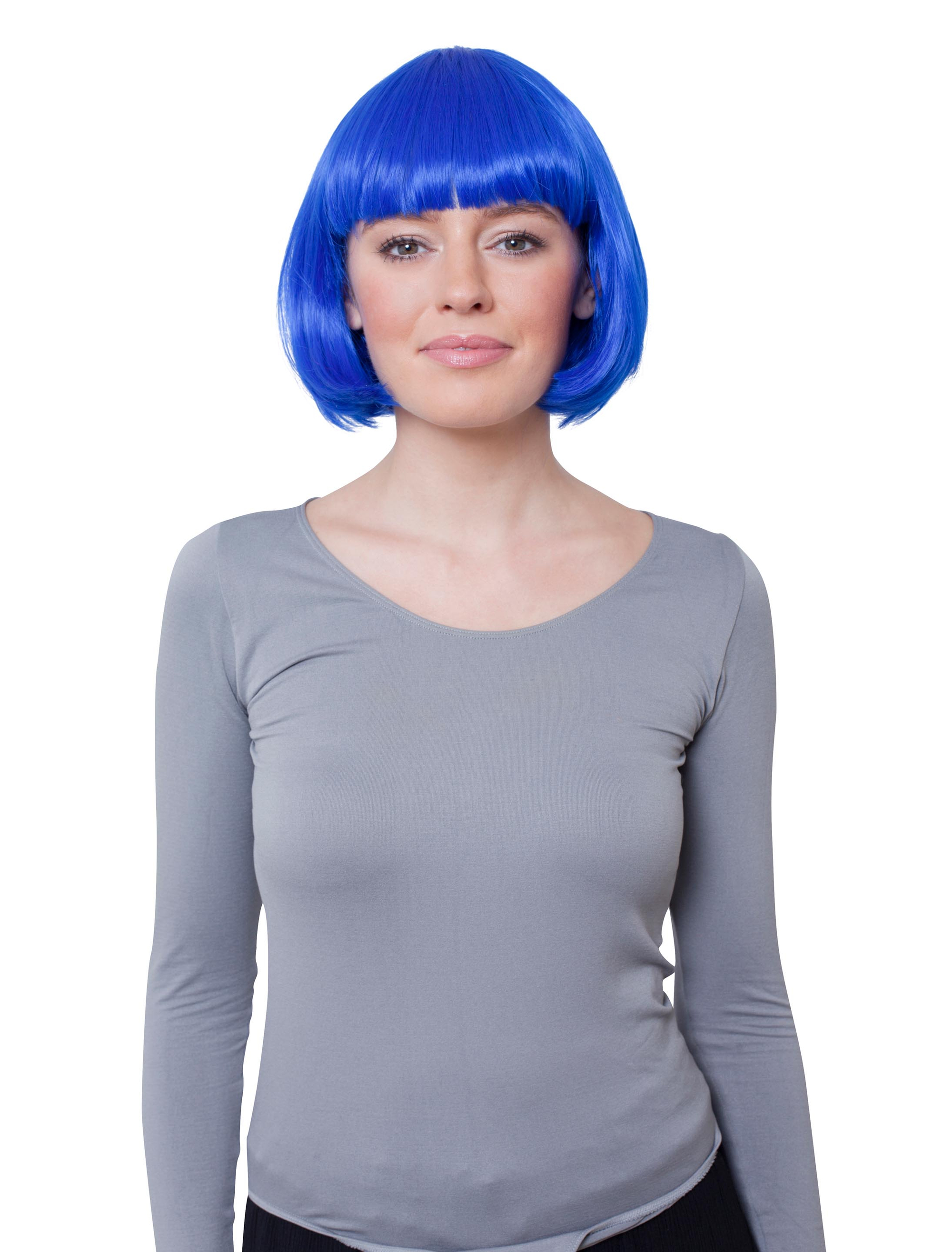Perücke Pagenkopf blau one size