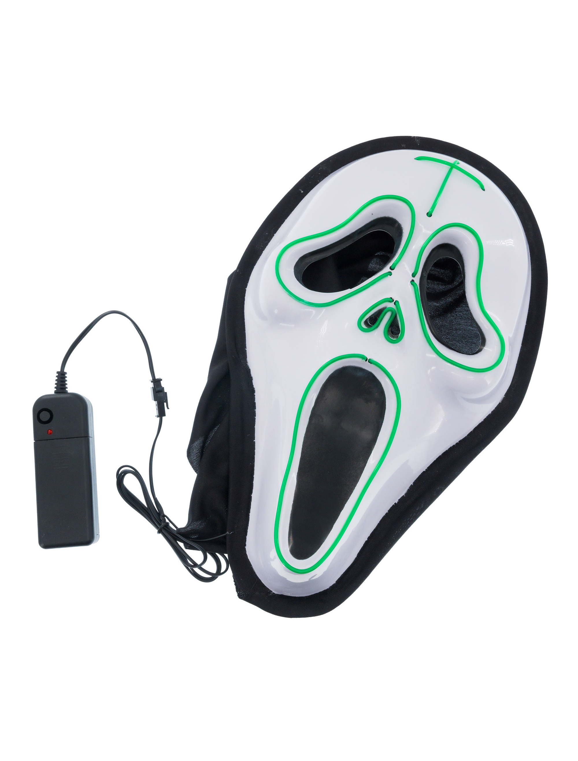 LED Maske Schrei grün