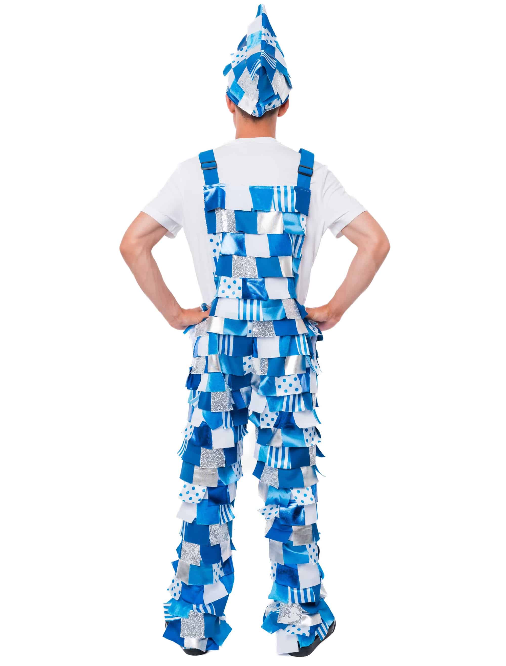 Latzhose Lappen deluxe blau/weiß 54