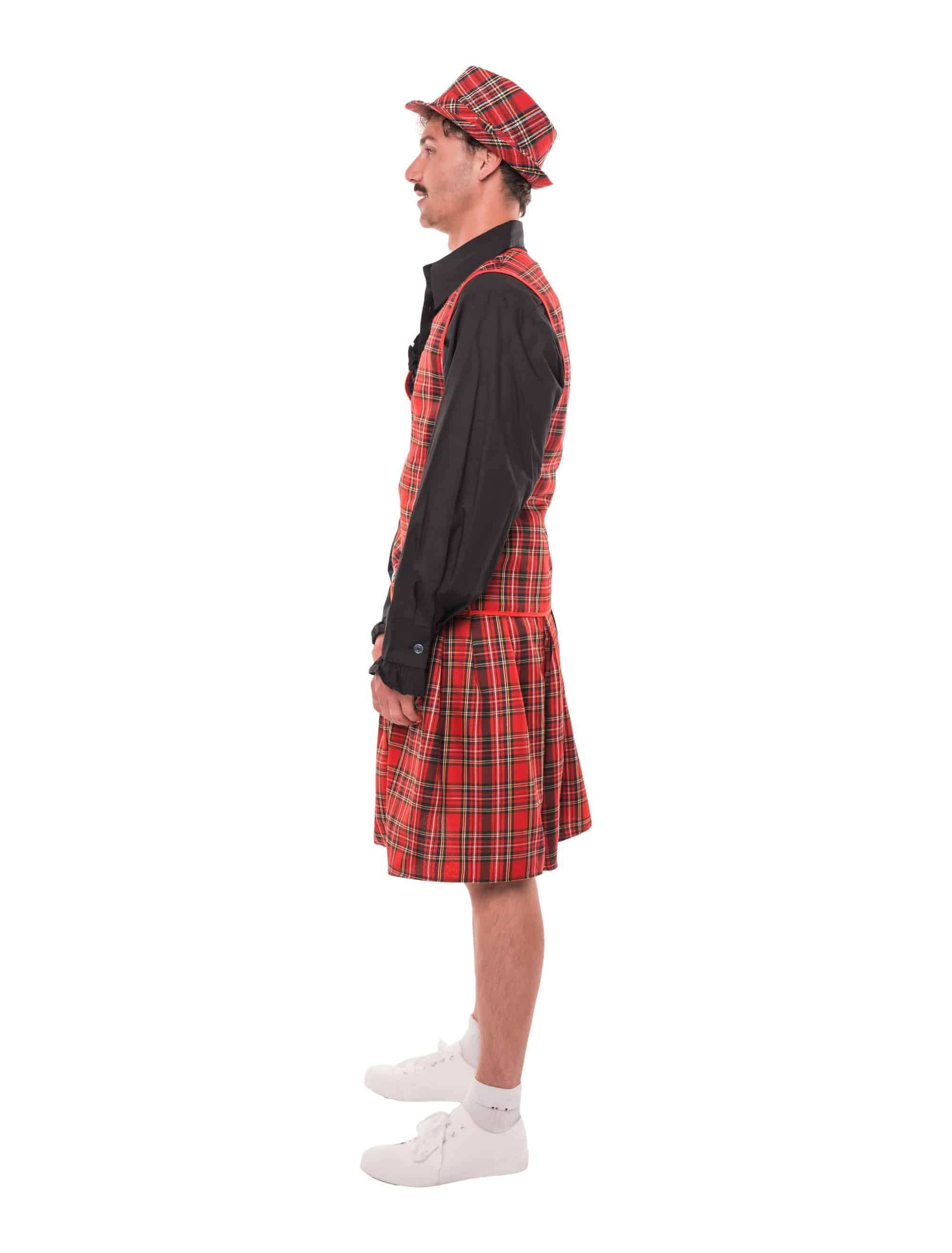 Rock Schottenkaro Herren schwarz/rot L/XL