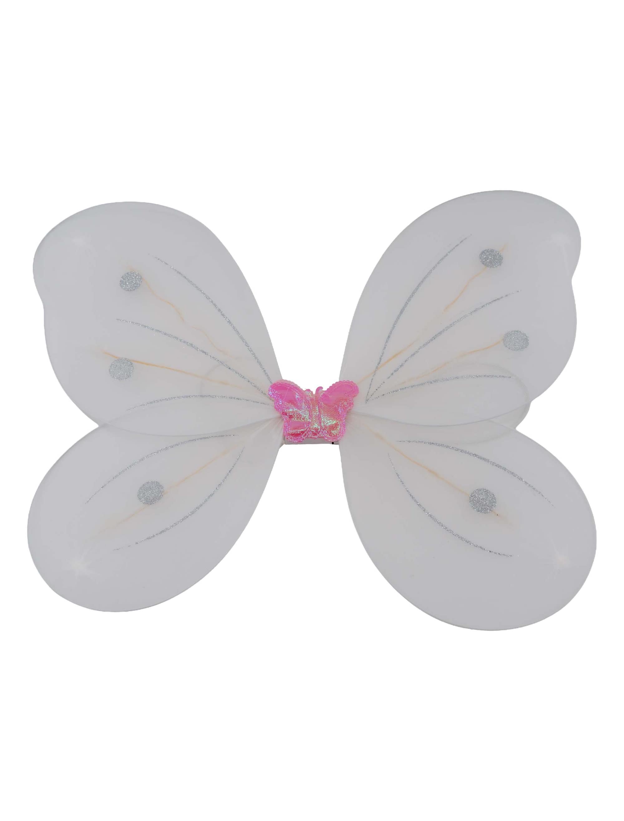 LED Flügel Schmetterling 46 x 41cm Kinder weiß