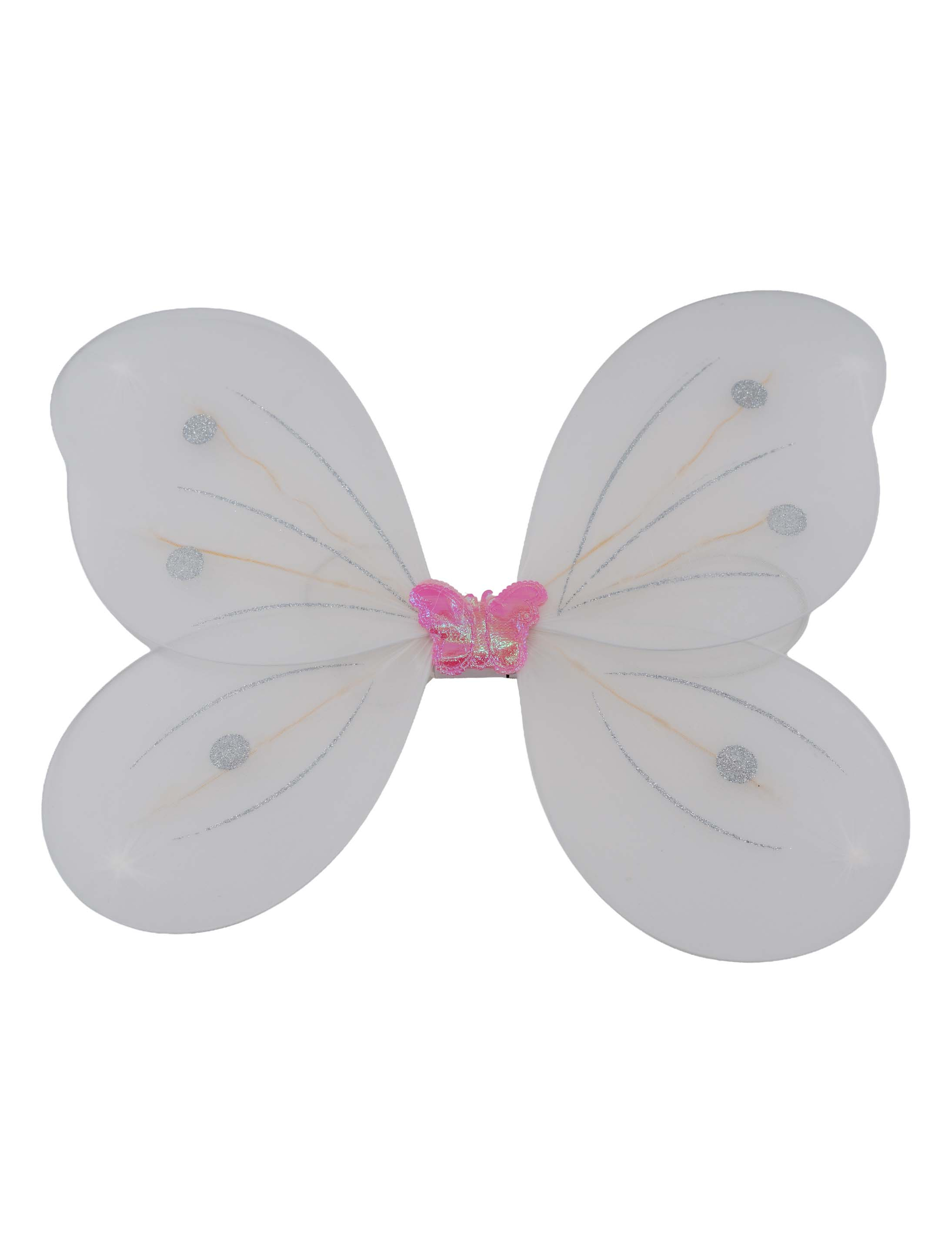 LED Flügel Schmetterling 46 x 41cm Kinder weiß