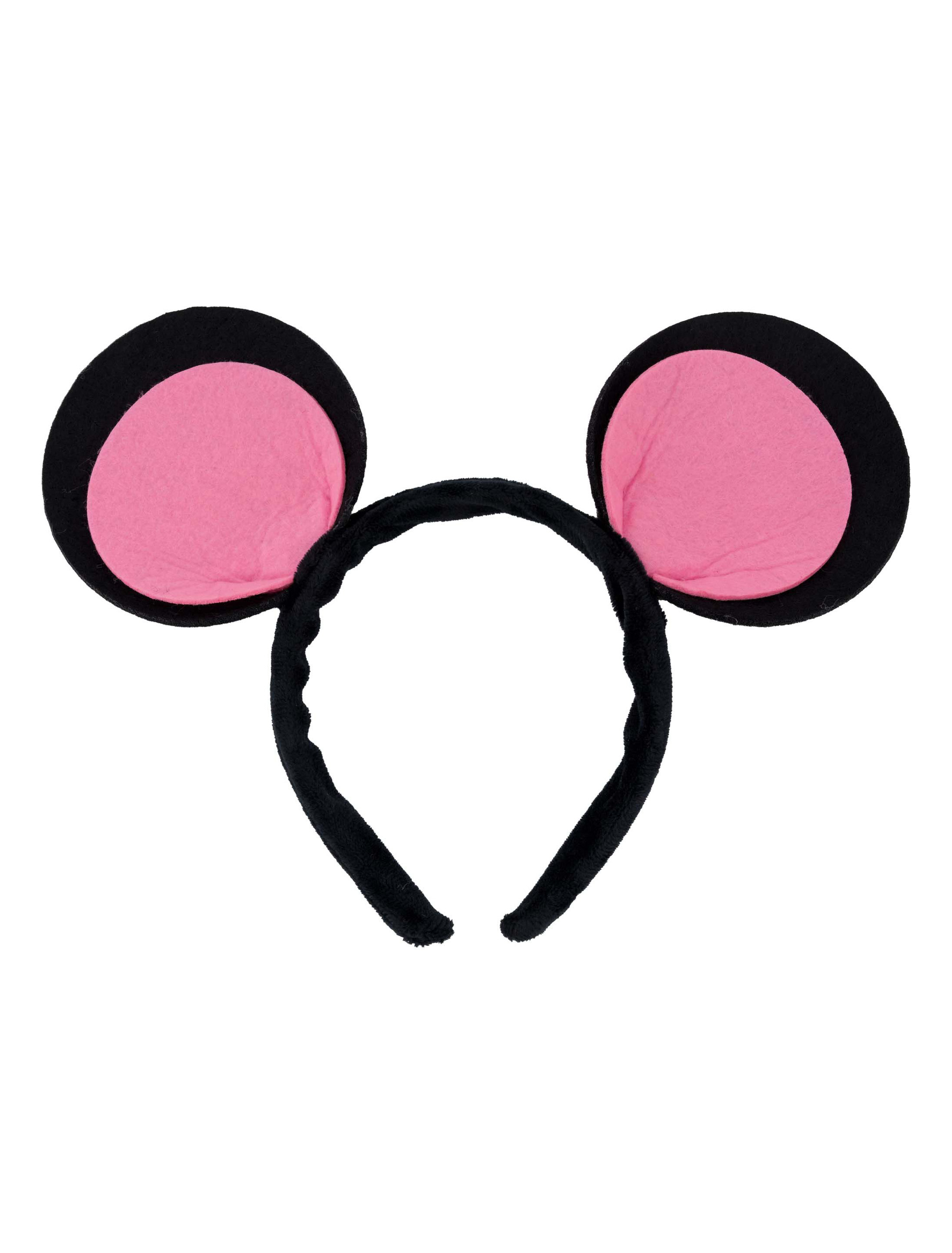 Haarreif Mausohren schwarz/pink