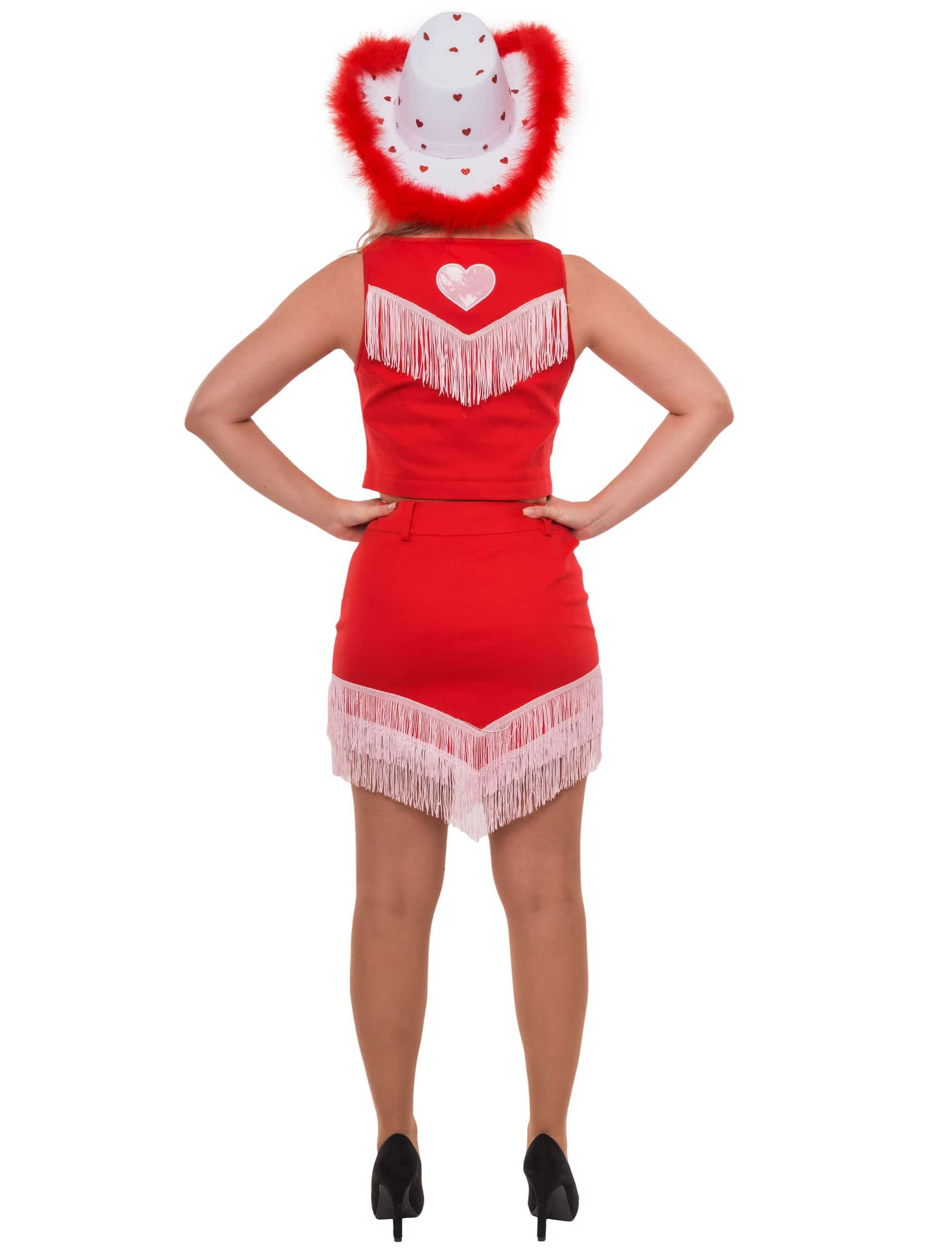 Kostüm Cowgirl Amor 2-tlg. rot S