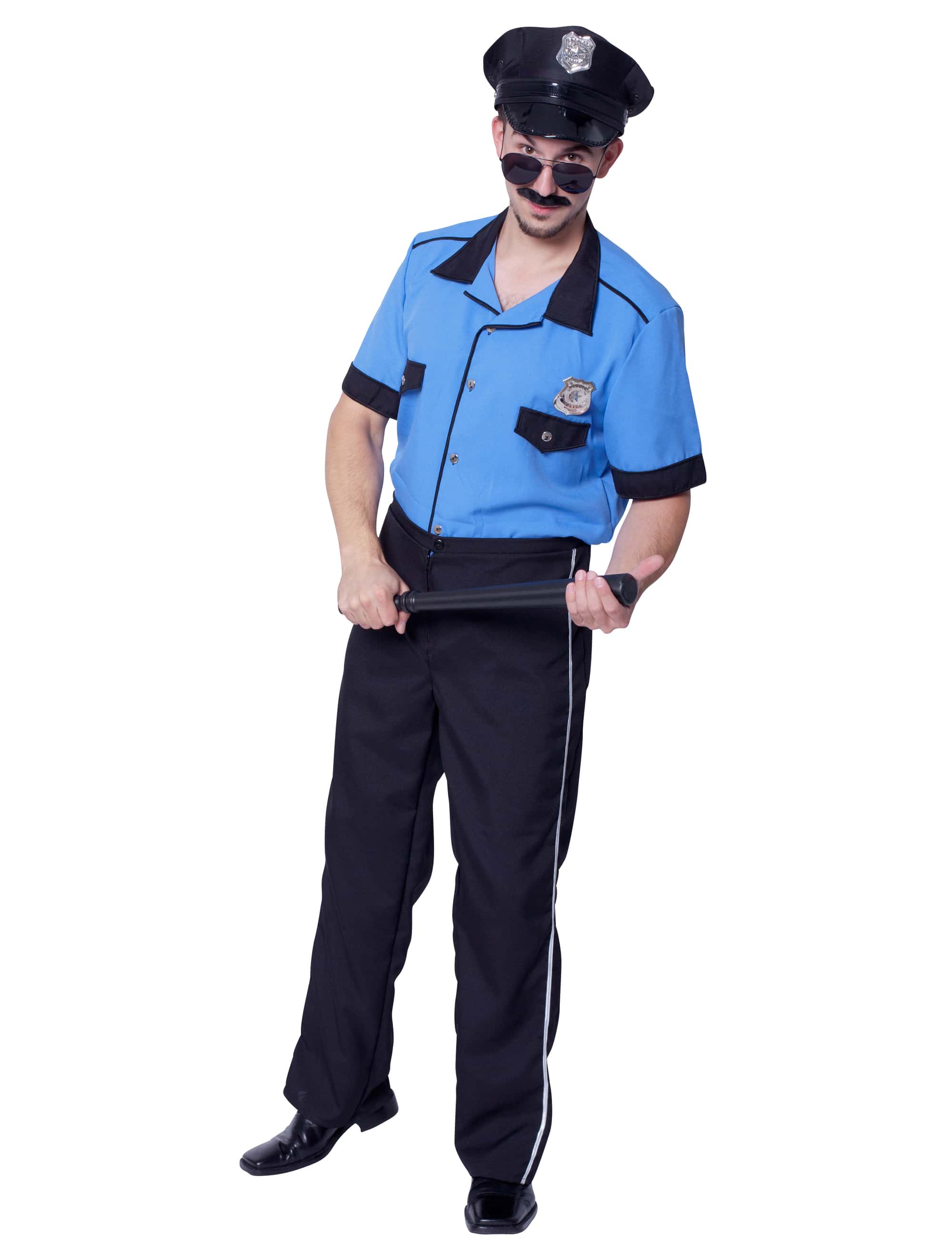 Polizist Herren 2-tlg. Herren hellblau 60