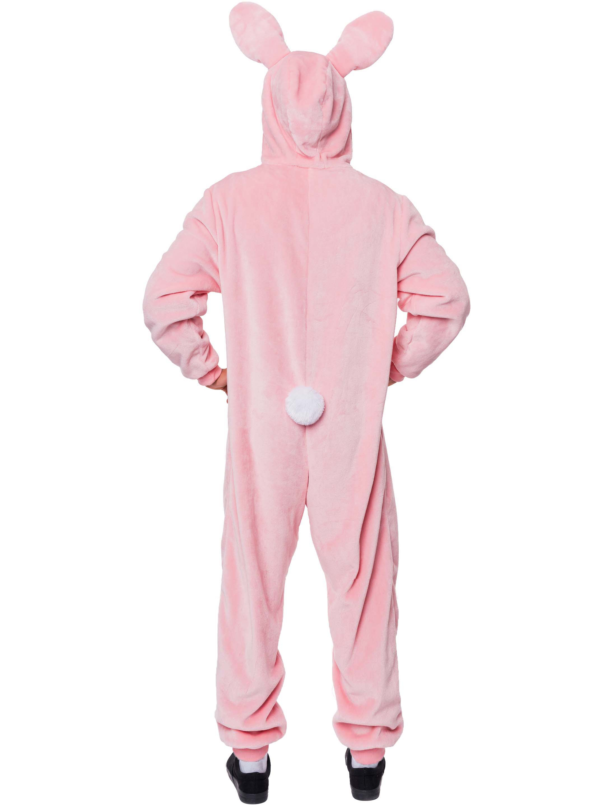 Overall Hase Plüsch rosa/weiß L/XL