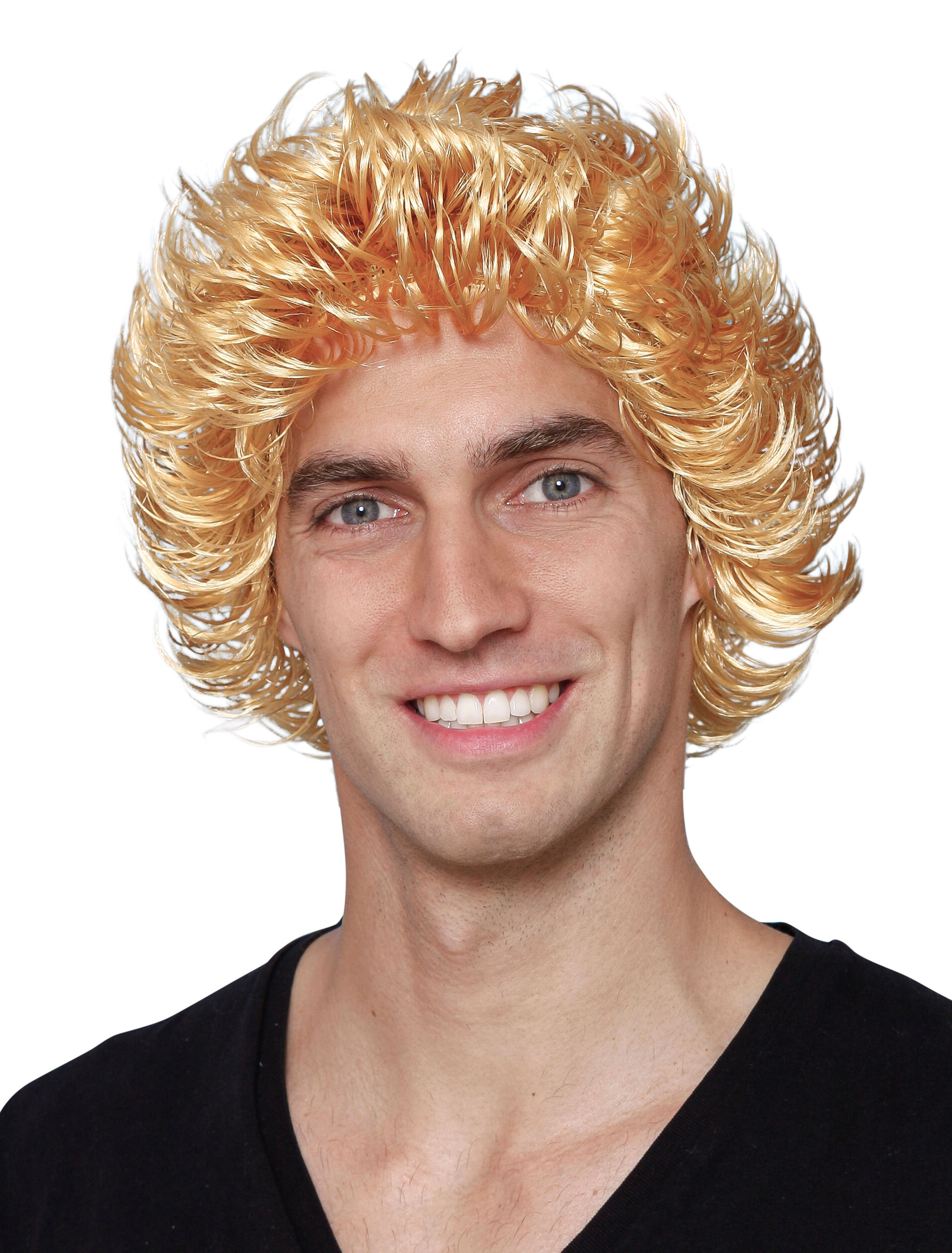Perücke kurze wilde Locken blond