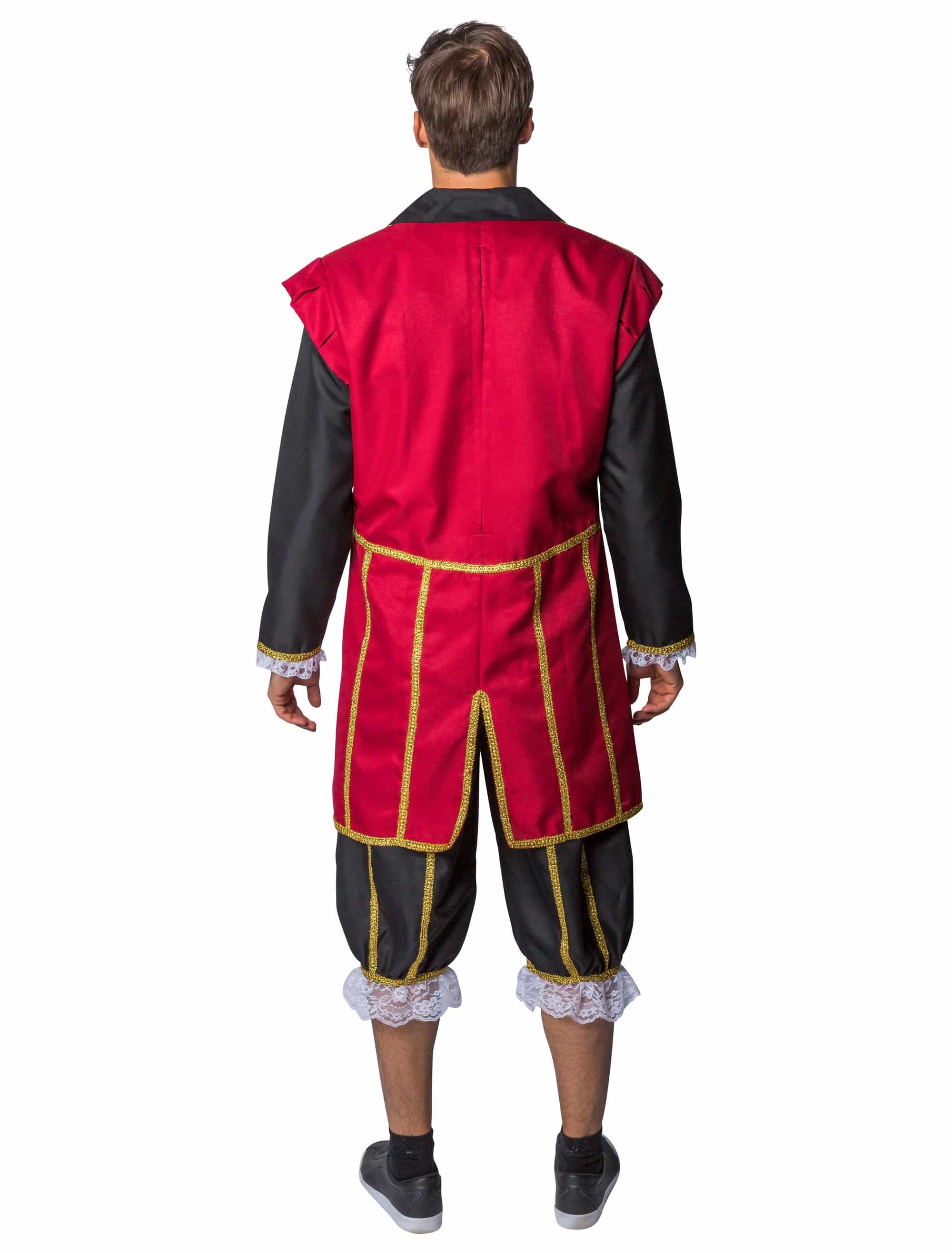 Jacke Musketier Herren schwarz/rot L
