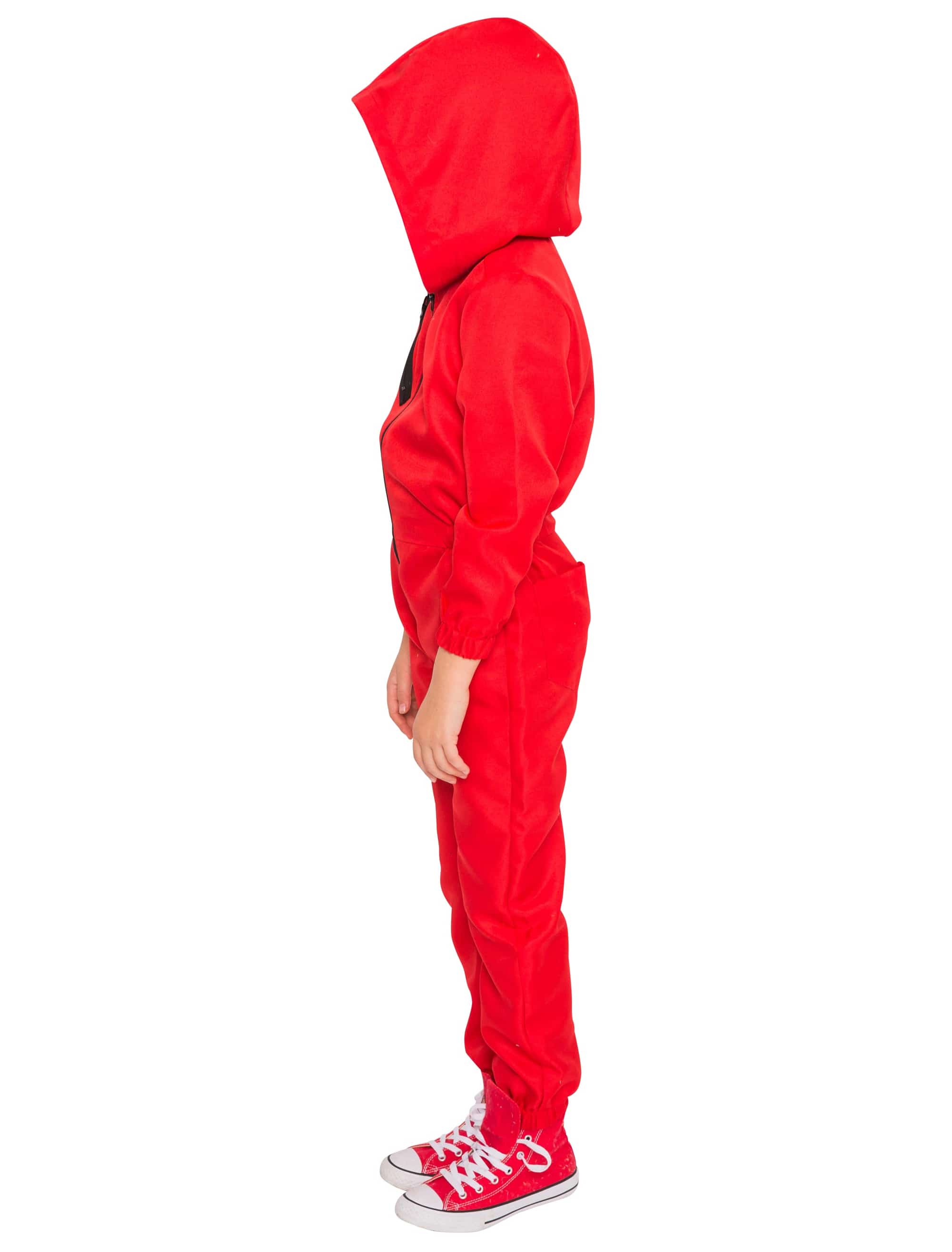 Overall mit Kapuze Kinder rot 152-164
