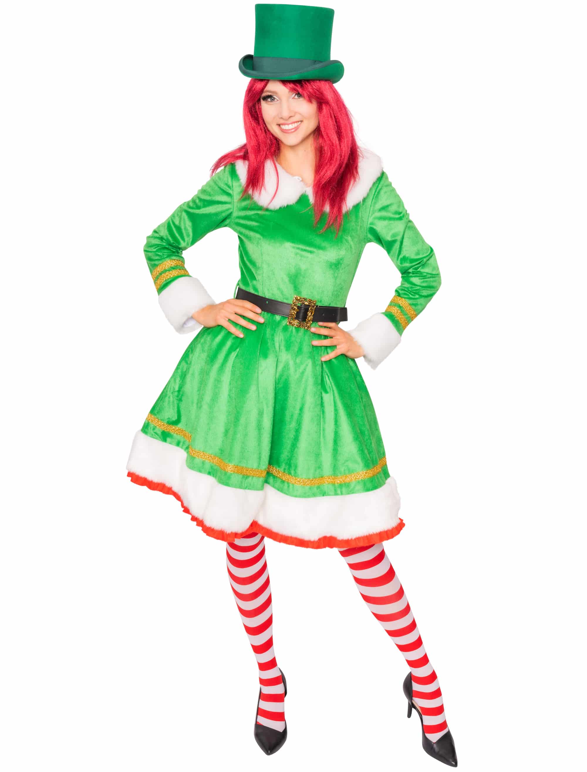 Kleid Elfe 2-tlg. Damen grün S/M