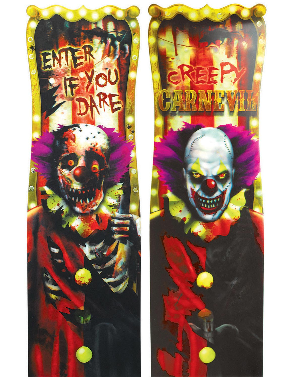 Wanddeko Horrorclown 94x30 cm bunt