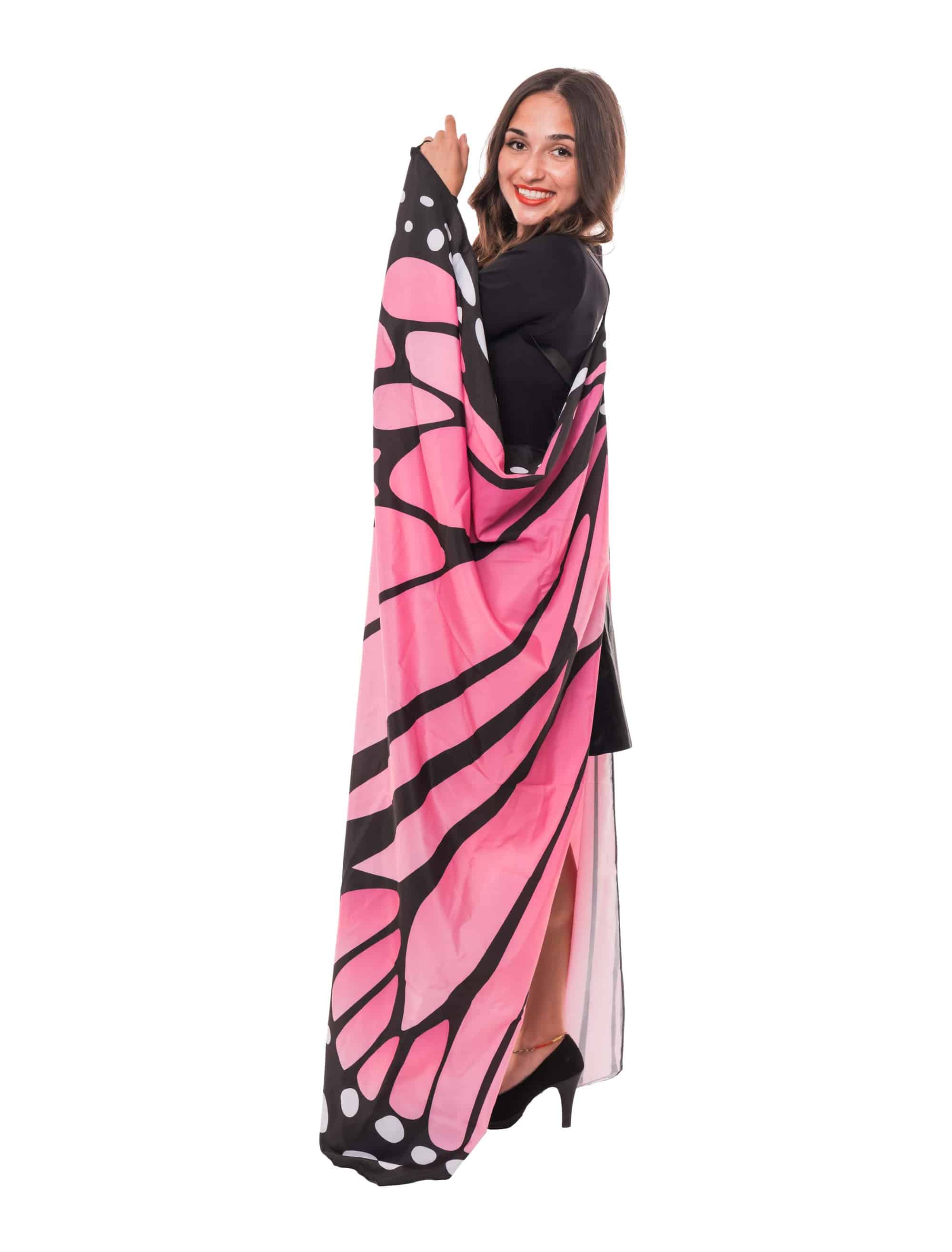 Flügel Schmetterling aus Stoff 85 x 130cm pink