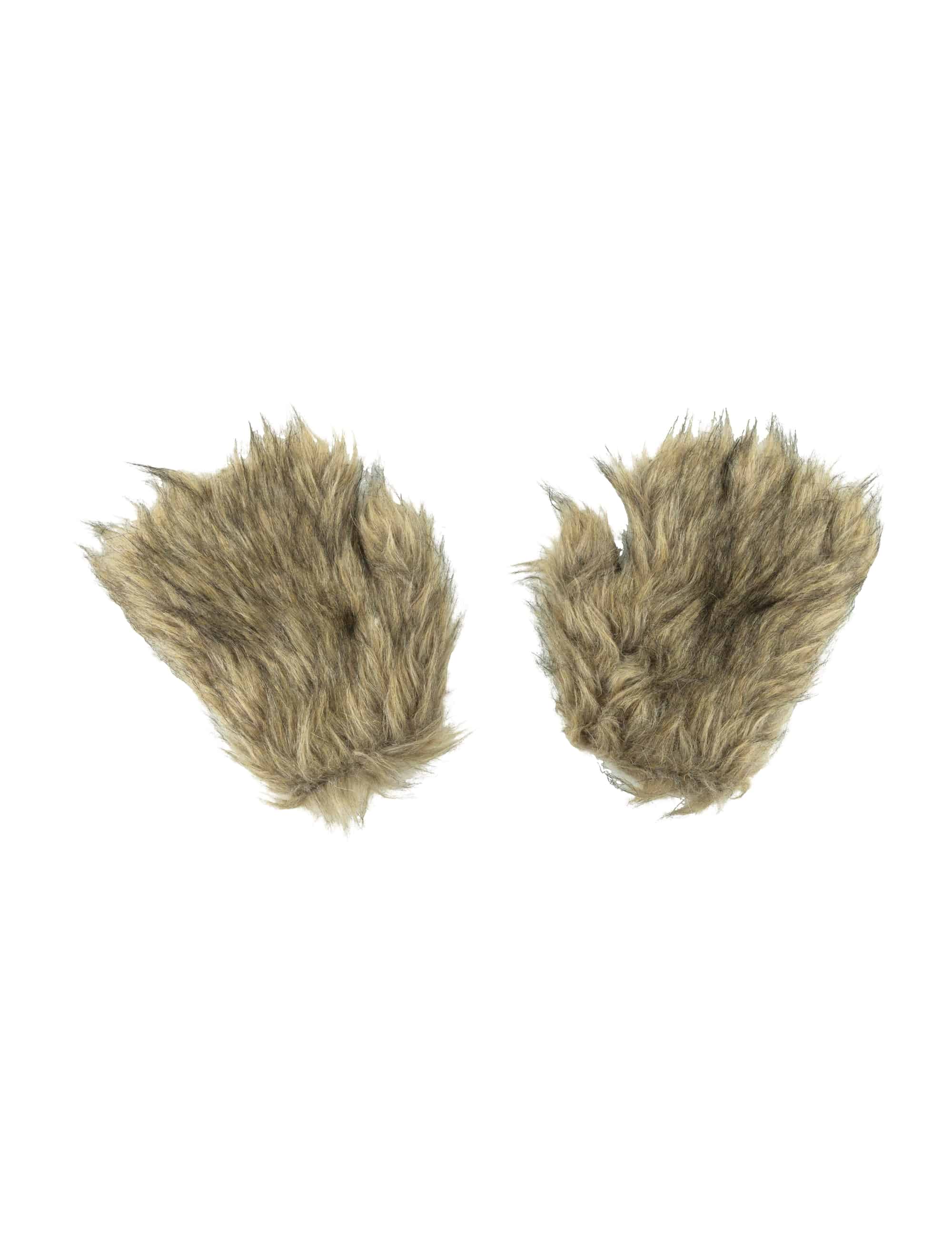 Handschuhe fingerlos Wolf braun