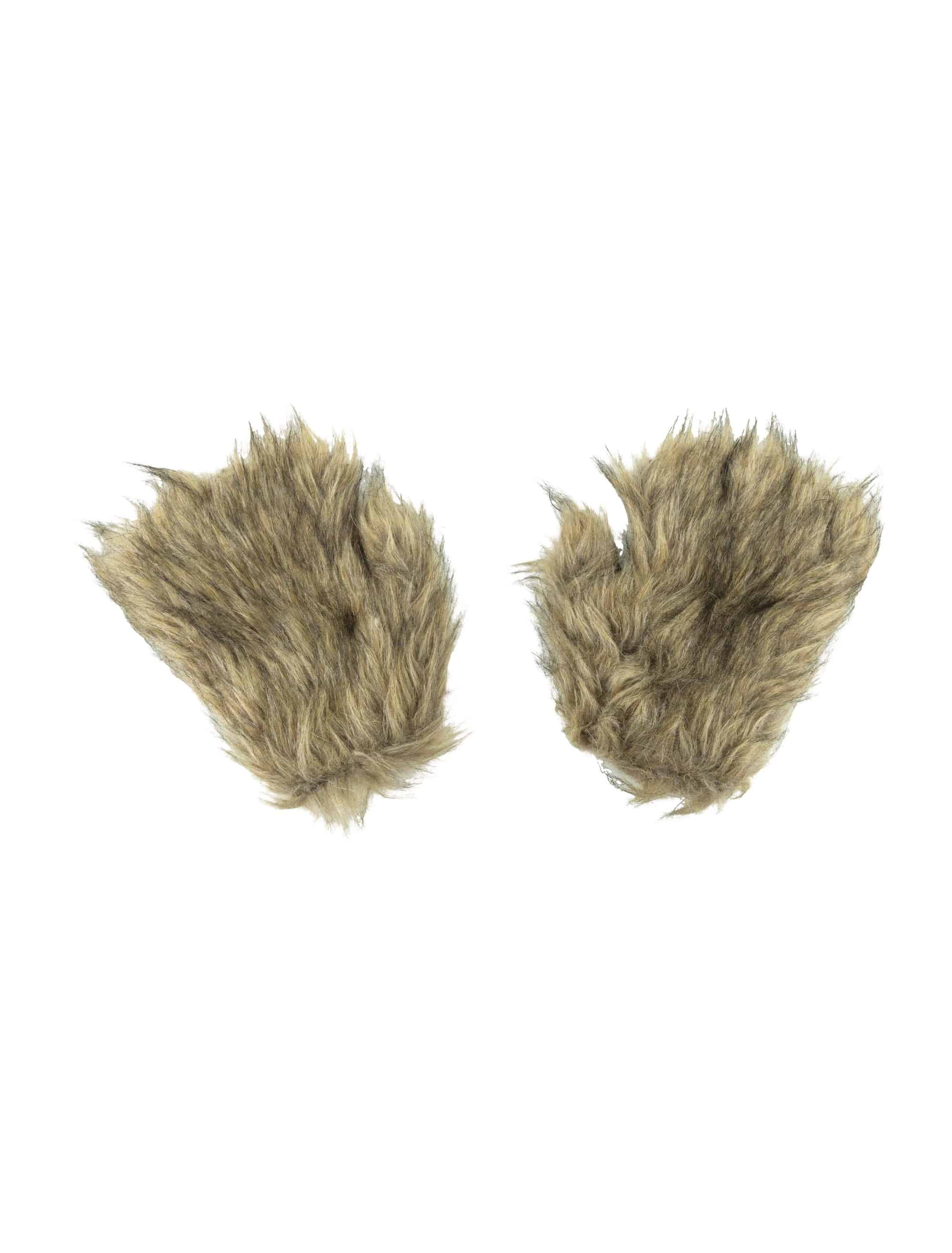 Handschuhe fingerlos Wolf braun