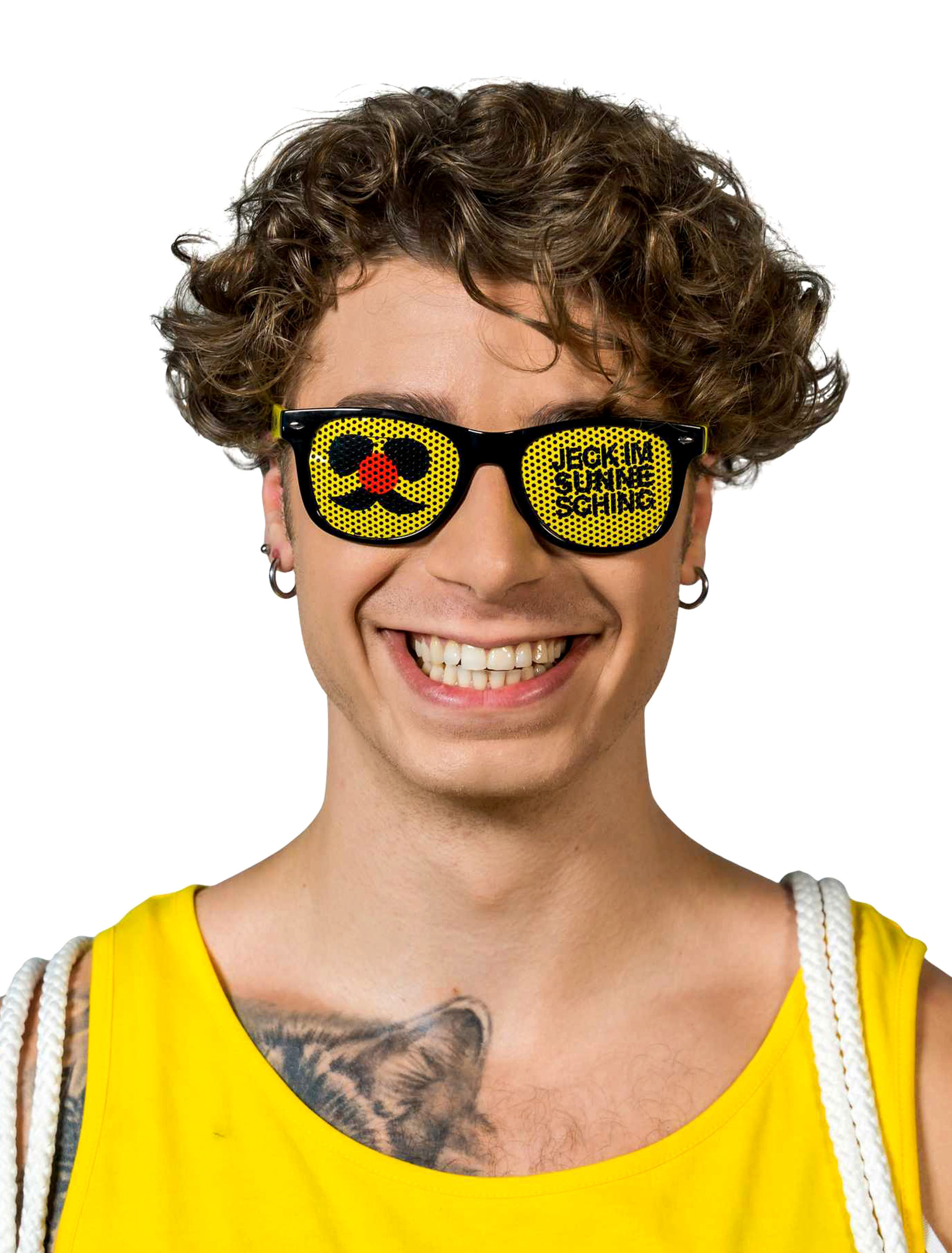 JIS Brille Logo mit Flaschenöffner Jeck im Sunnesching schwarz