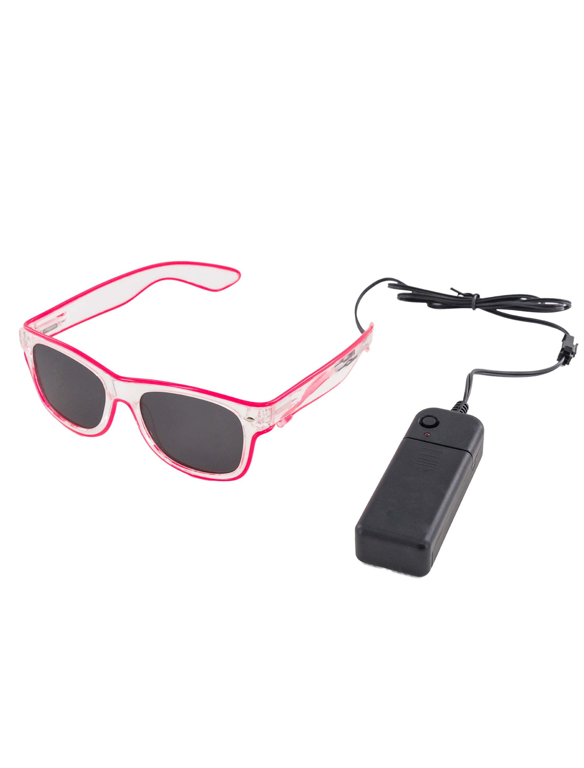 LED Brille neonpink