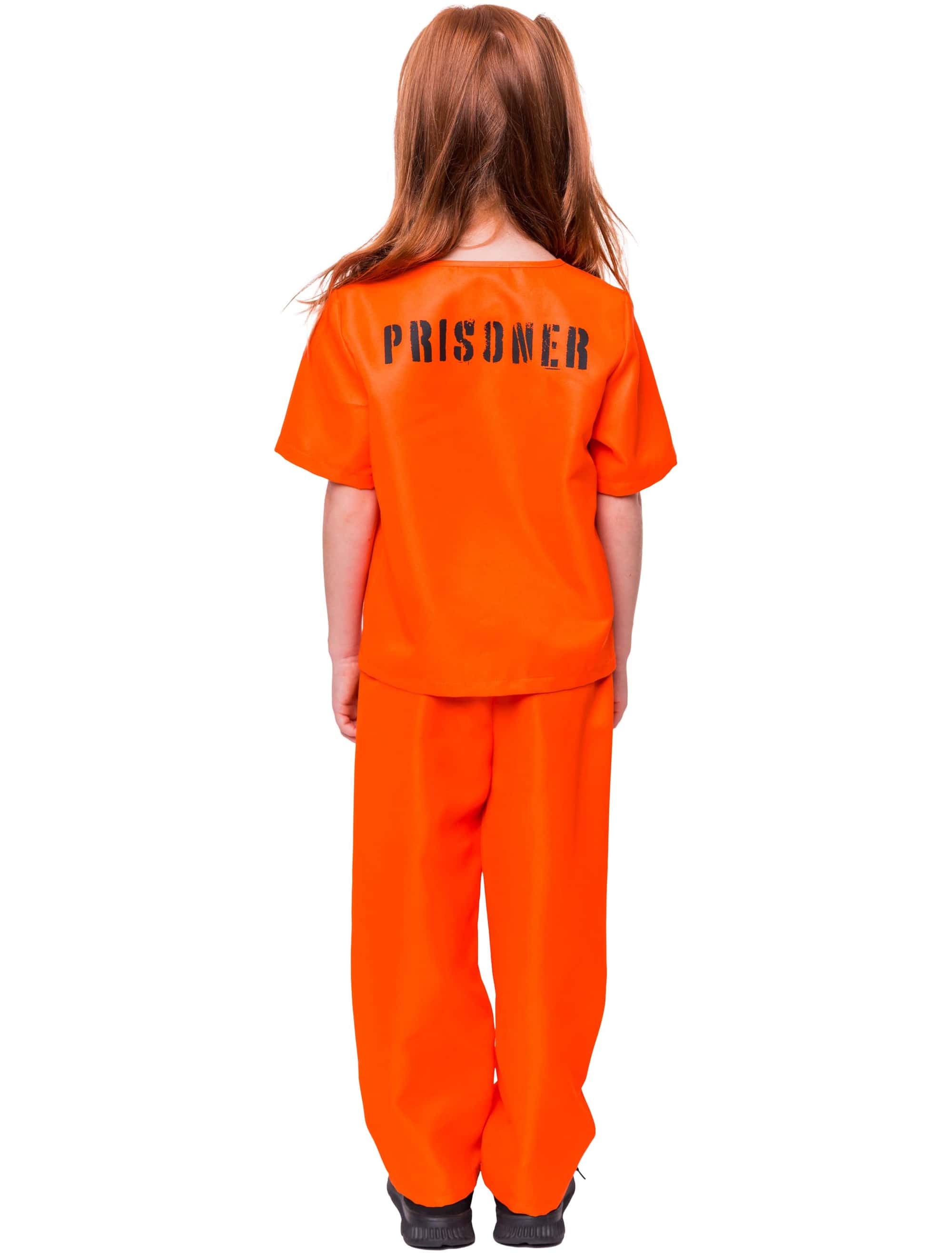 Kostüm Gefangener 2-tlg. Kinder orange 116
