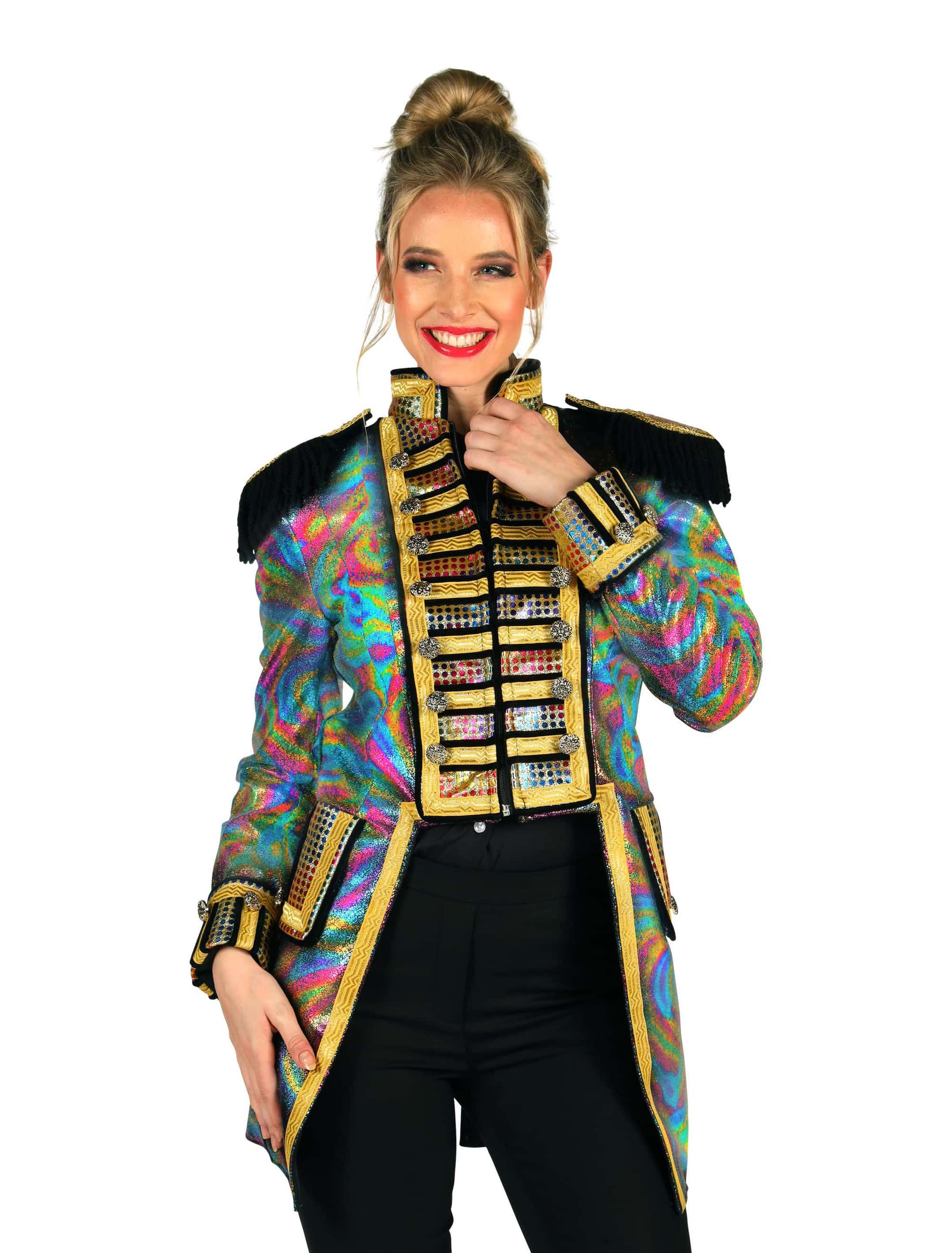 Jacke Zirkusdirektorin metallic Damen bunt L