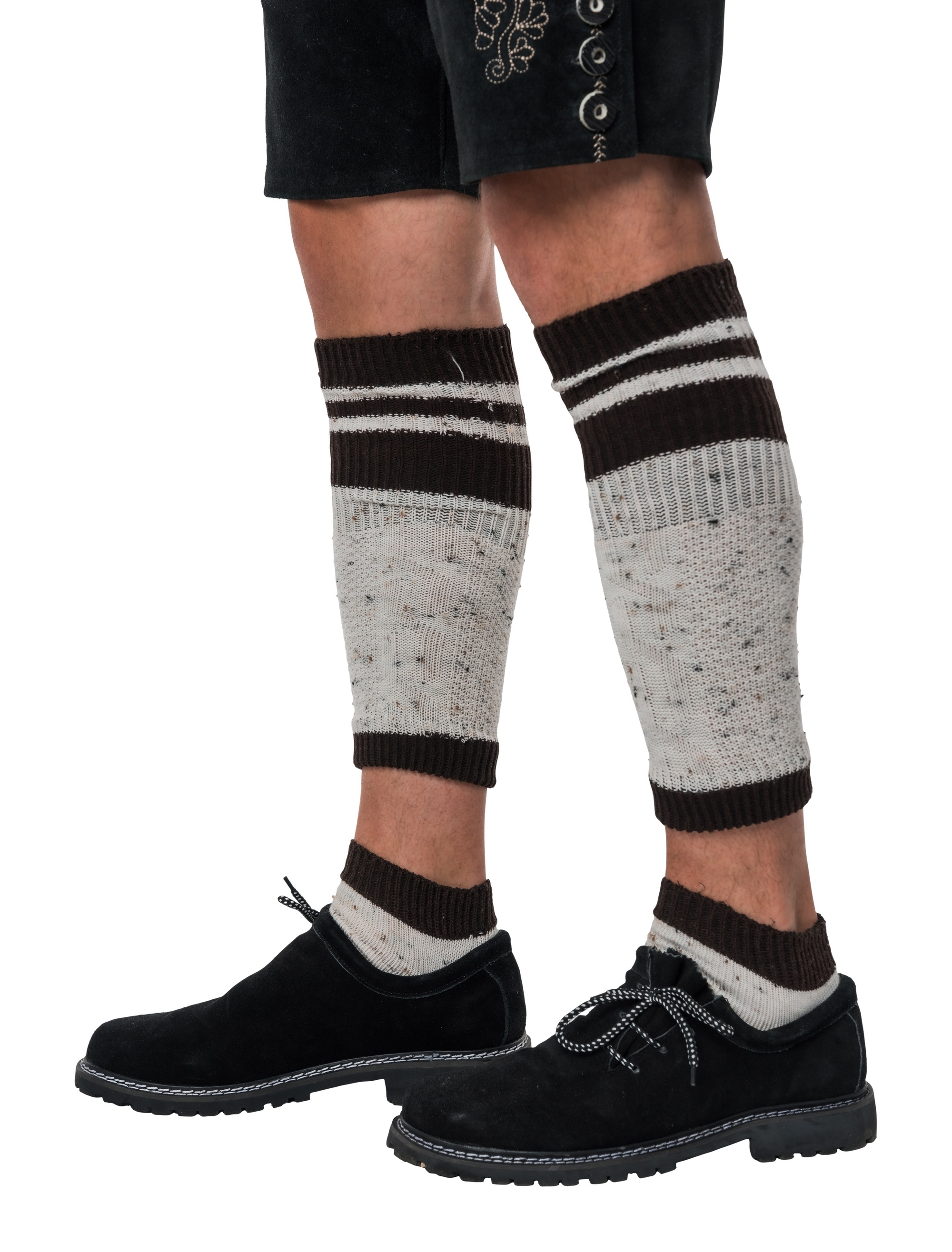 Trachtensocken mit Wadenwärmern Herren beige 39-42