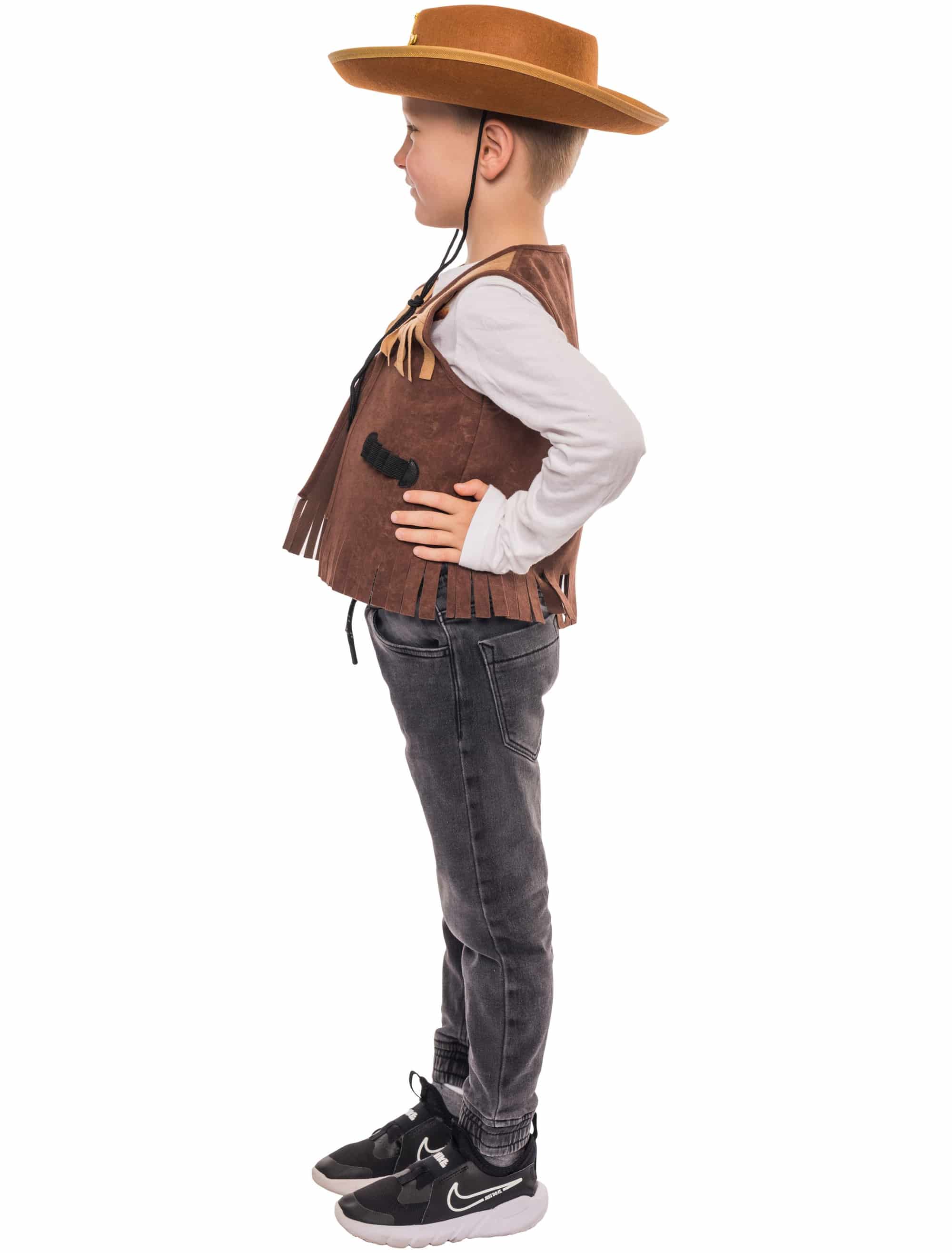 Weste Cowboy Kinder braun 116/128
