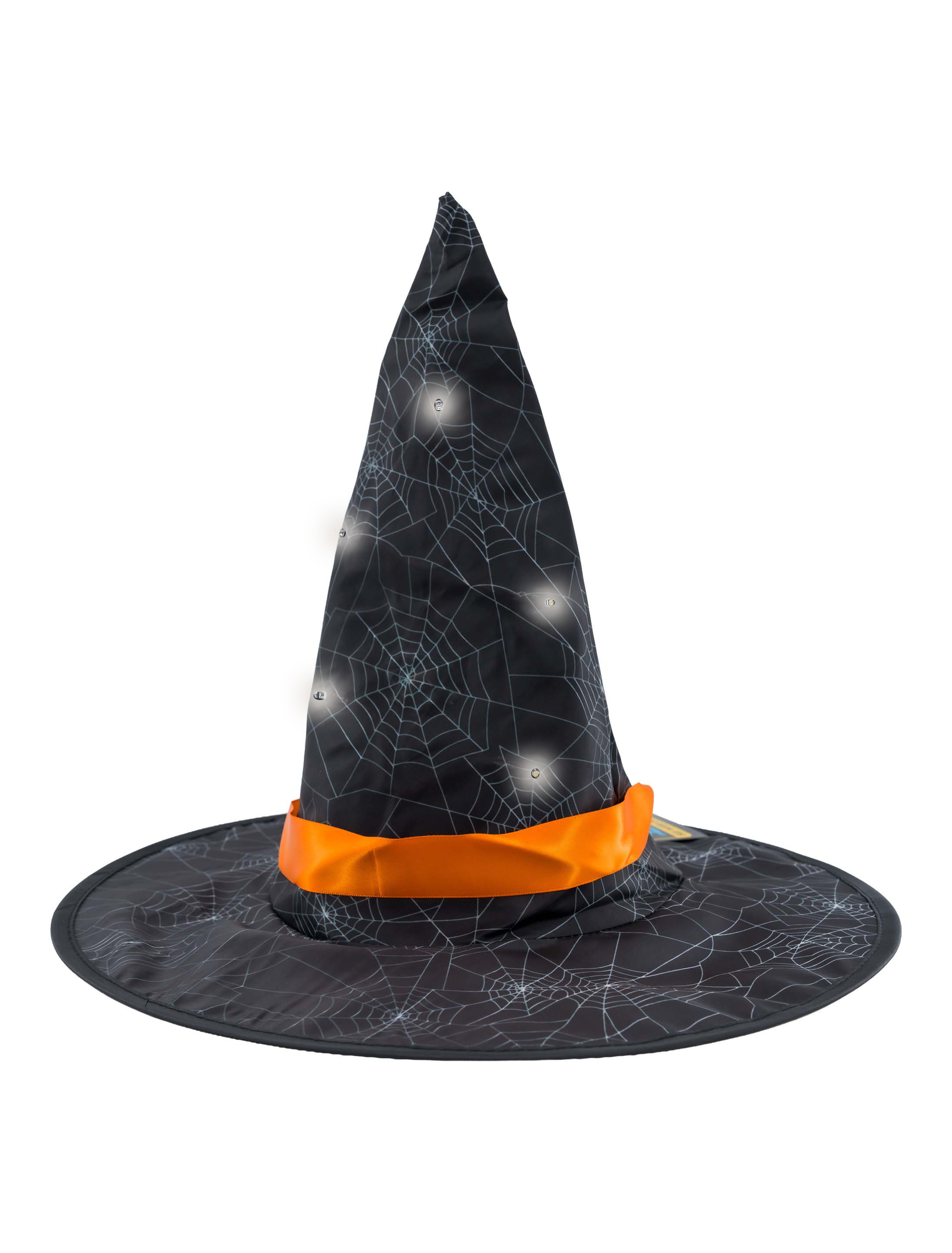 LED Hexenhut schwarz/weiß one size