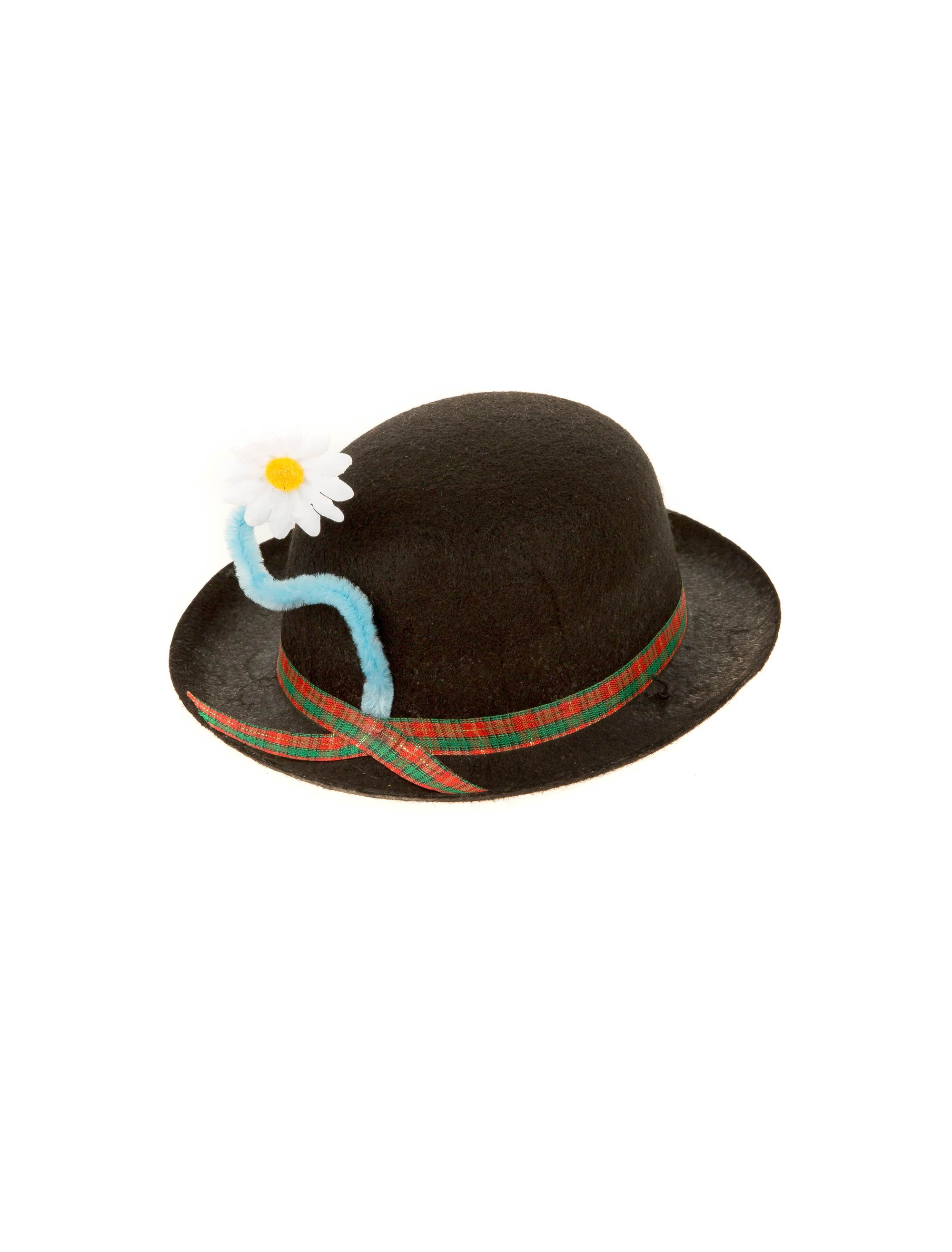 Midi Melone mit Blume an Draht schwarz one size