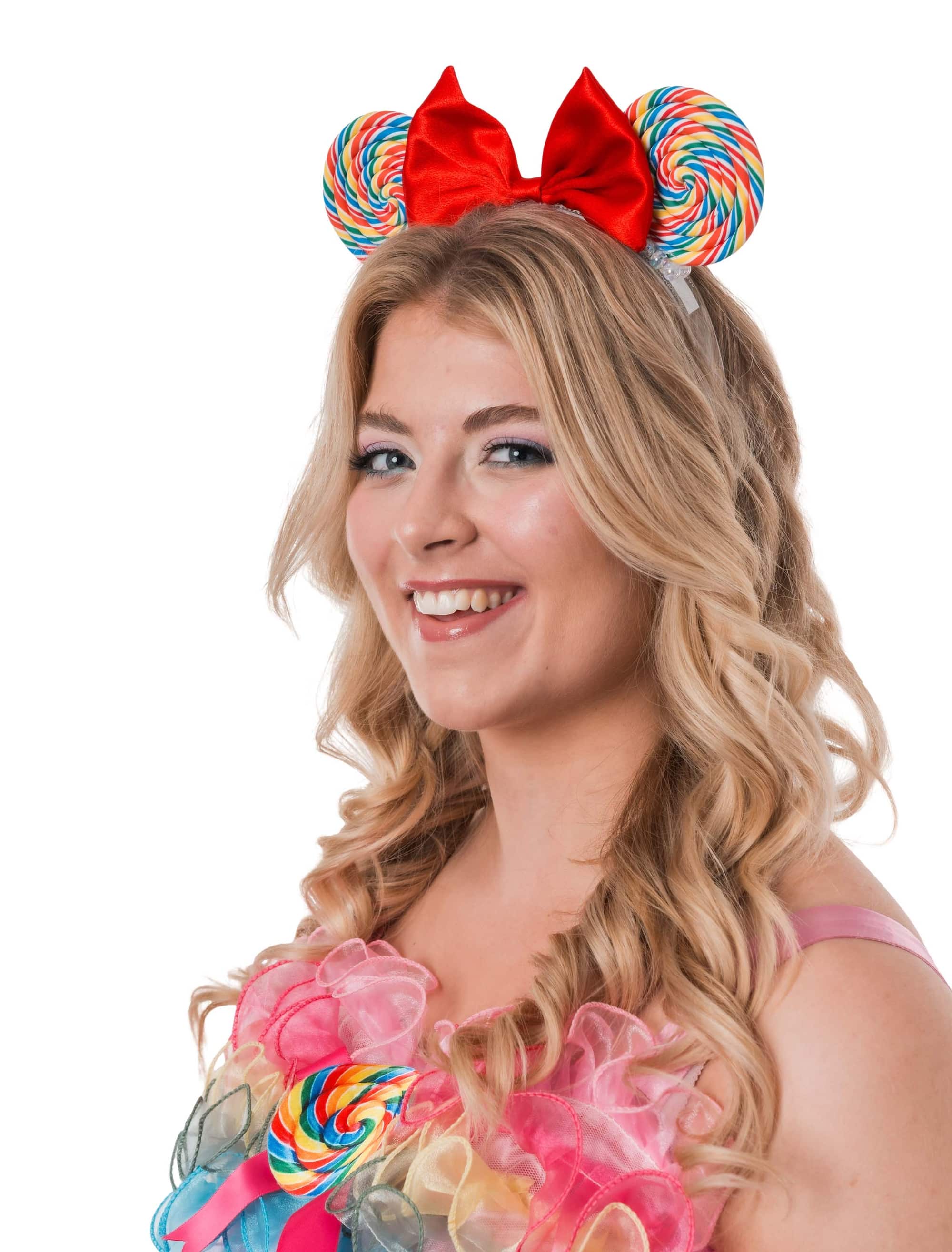 Haarreif Lollipop mit Schleife bunt