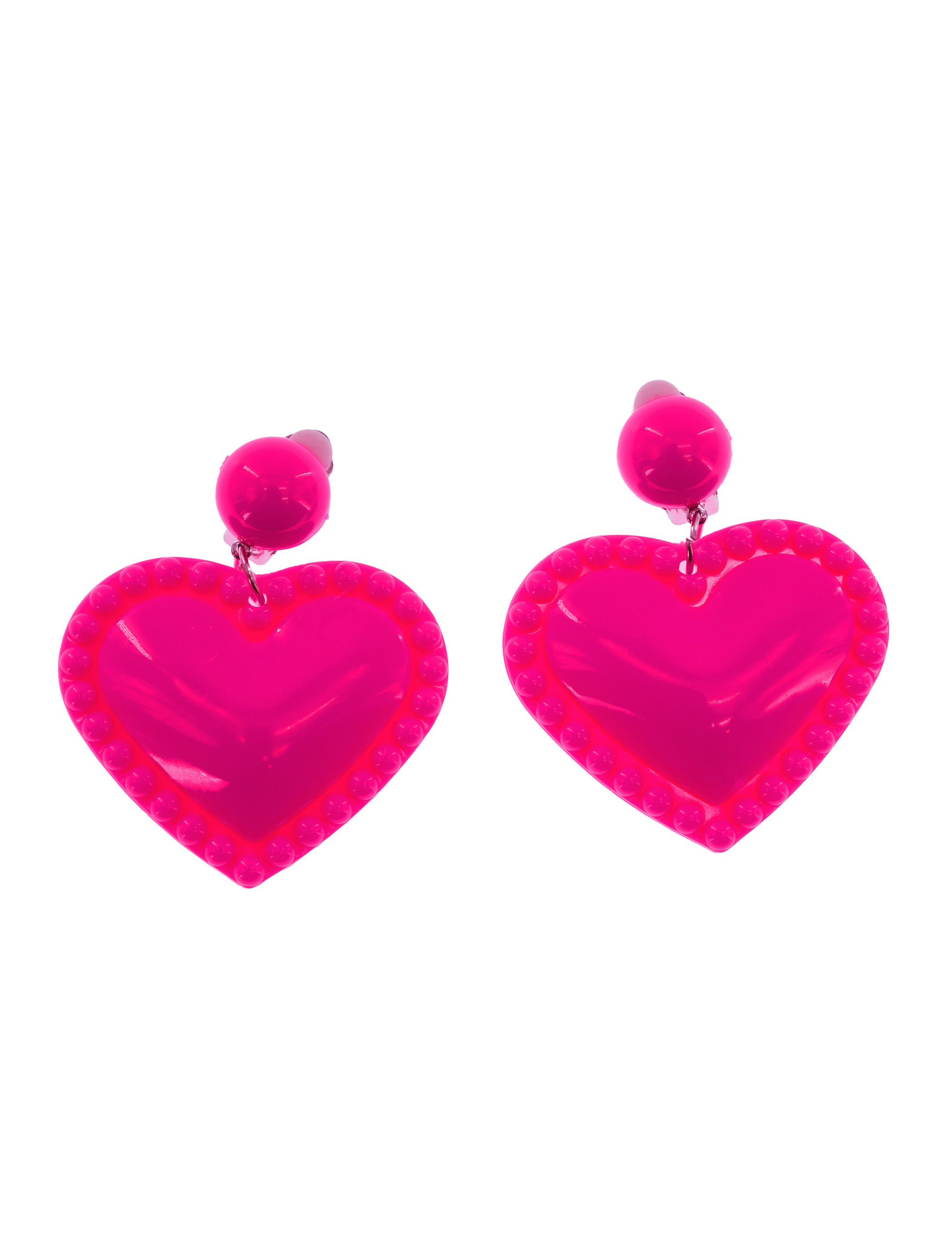 Ohrclips Herz pink