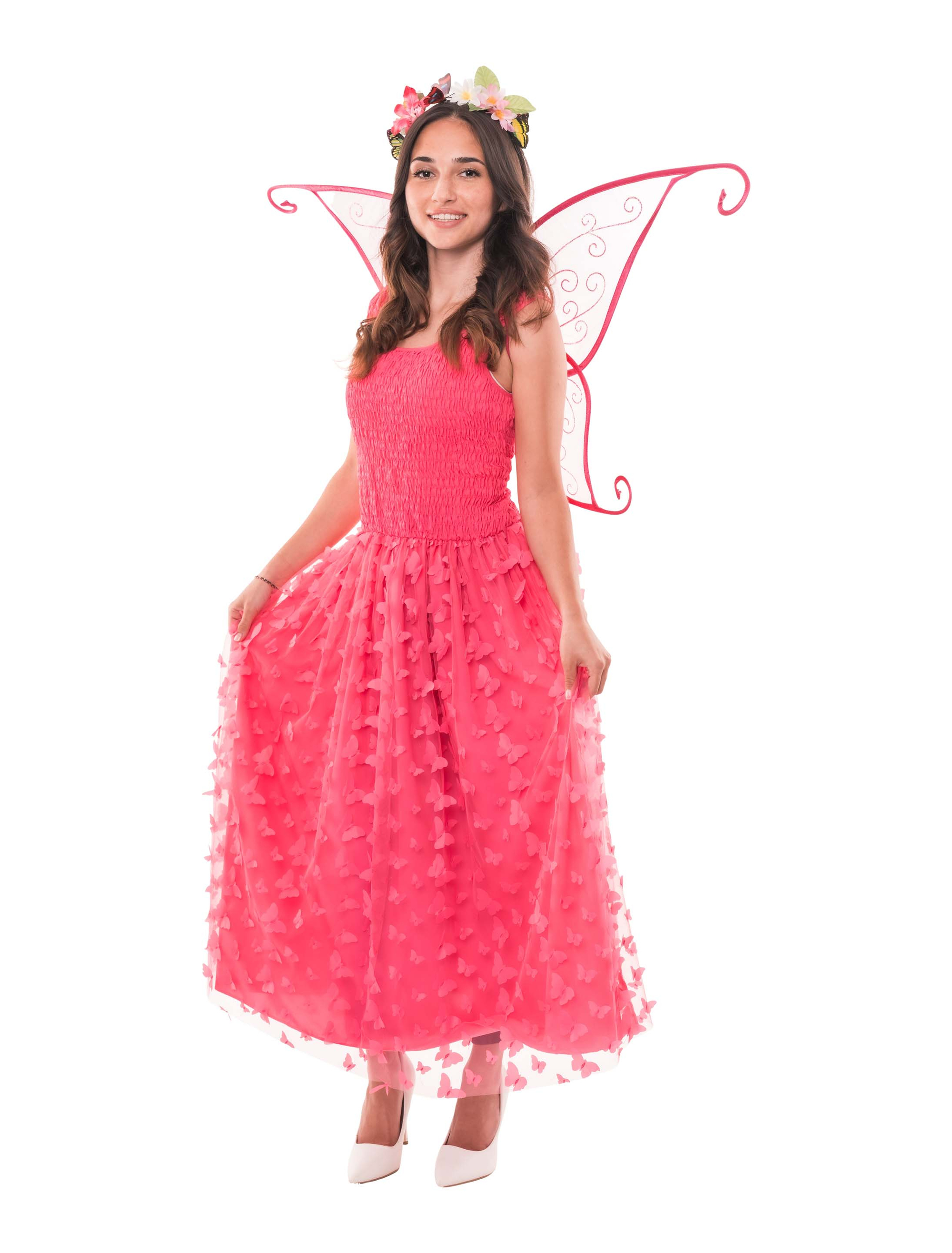 Kleid Schmetterling pink 2XL/3XL