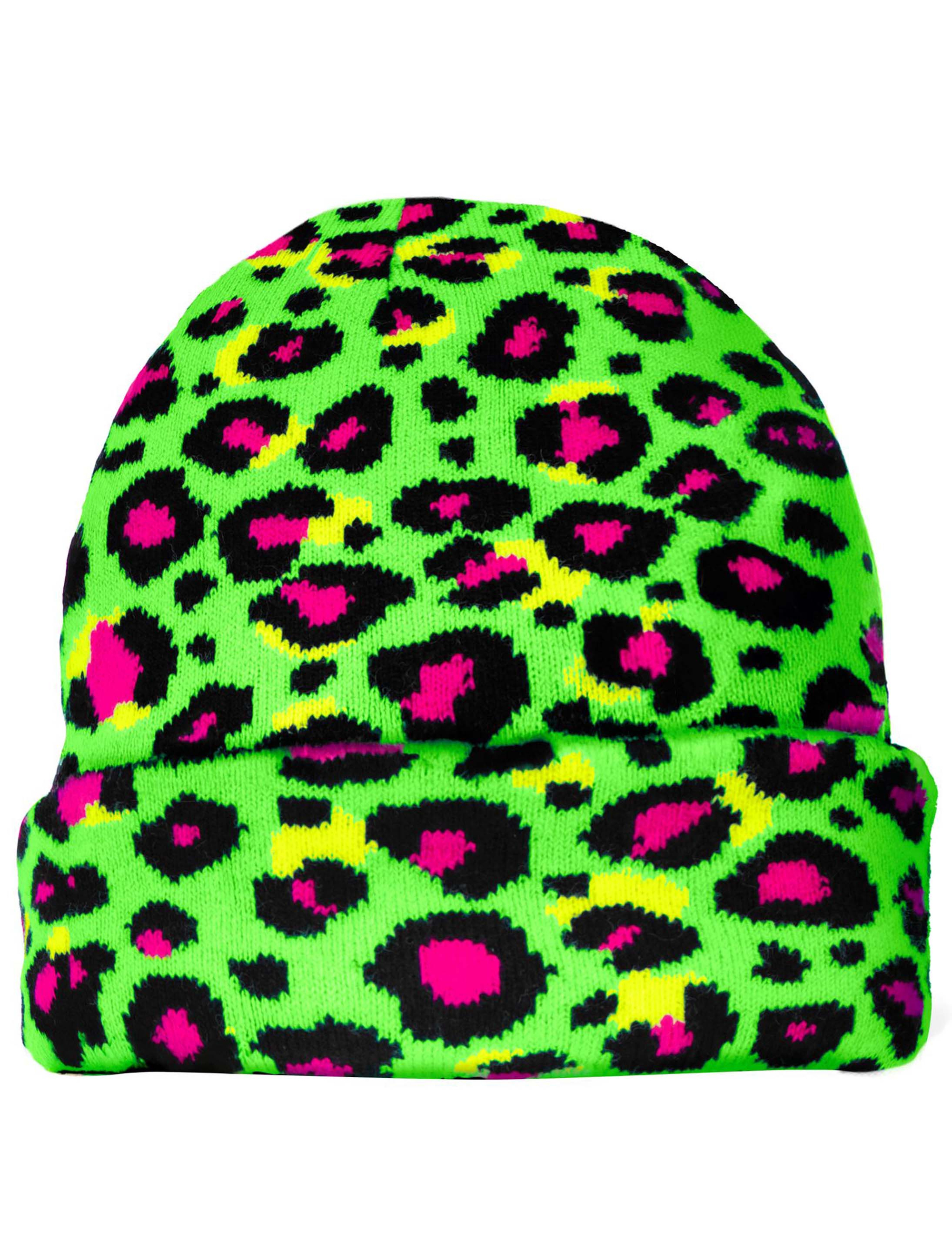 Beanie Après-Ski mit UV-Effekt neongrün