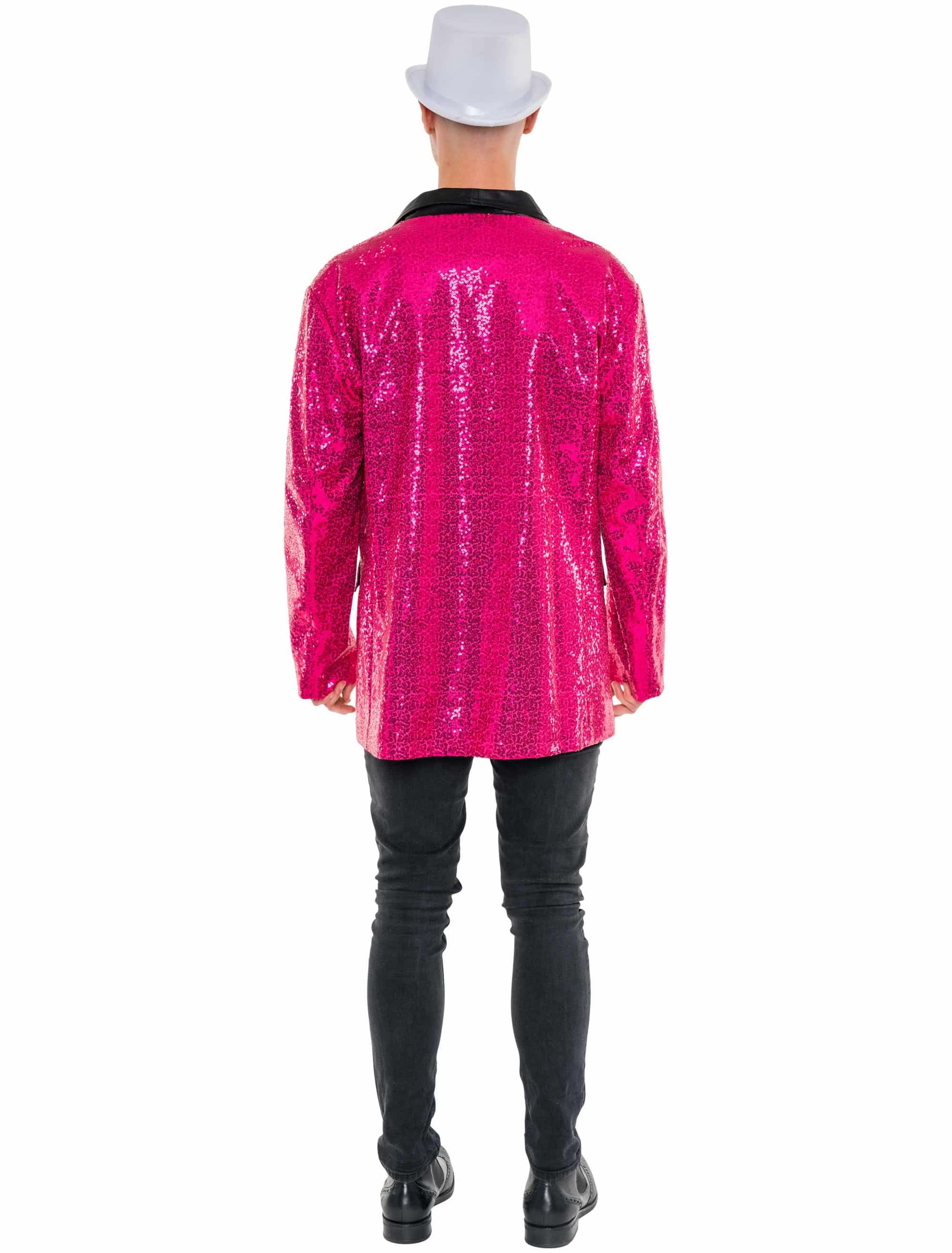 Sakko mit Pailletten Herren pink S
